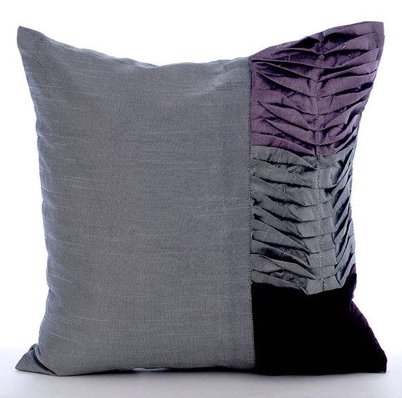 Aqua Blue Art Silk Throw Pillow Cover - Water Wave Design - Decorative Cushion Cover for Sofa, Bed, Living Room - Home Decor Accent