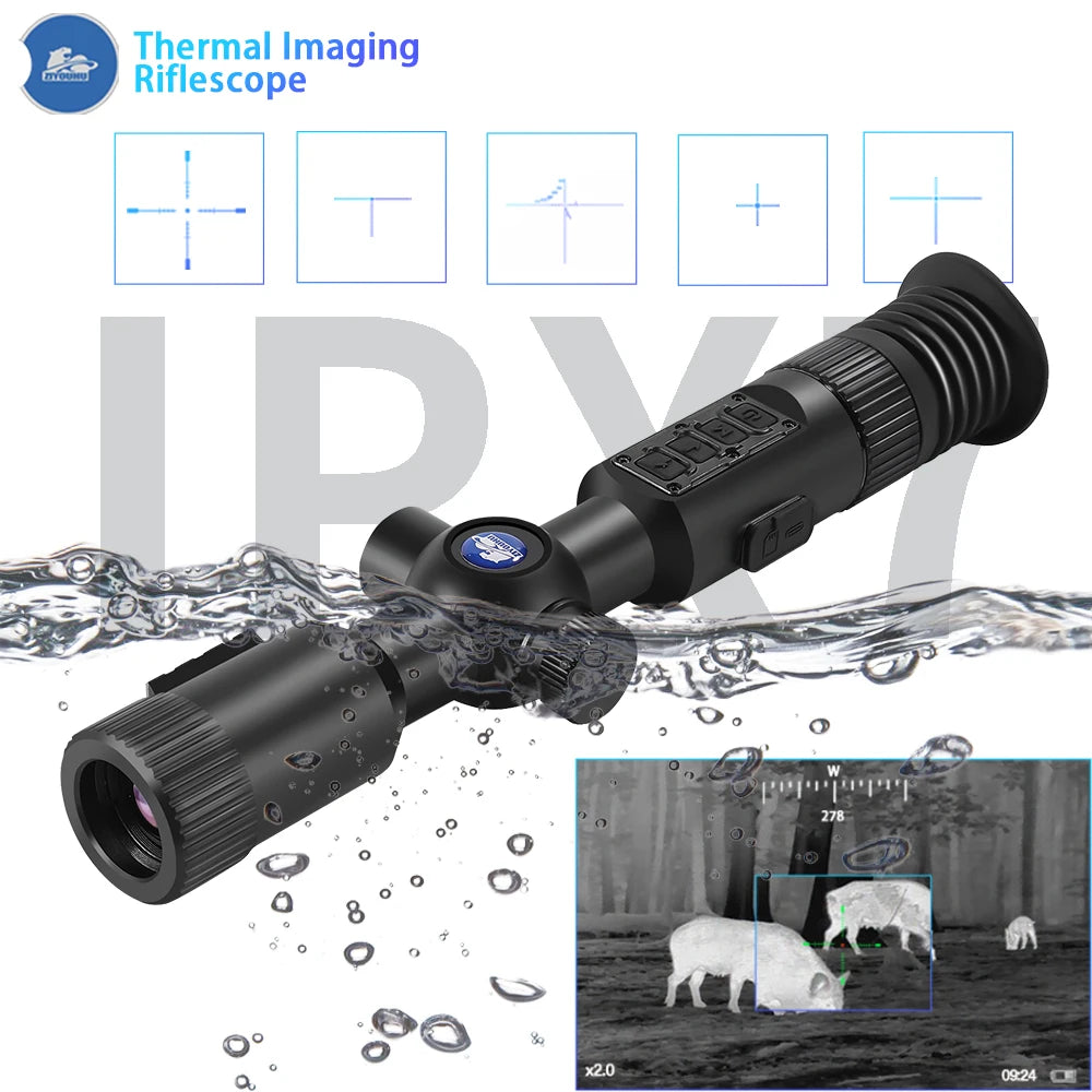 XT30 384x288 Thermal Imaging Rifle Scope - High Resolution BDC Reticle for Hunting, Shooting & Hotspot Tracking | 6 Pseudo Color Modes | Night Vision & Search Rescue Operations