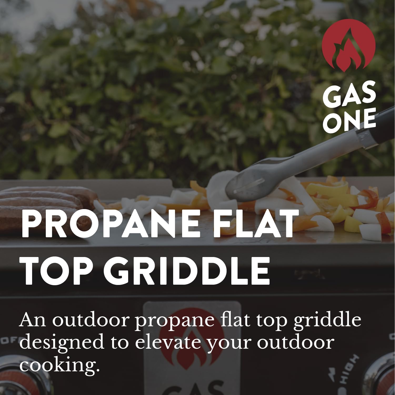 GasOne 28-Inch Foldable Propane Burner Grill with Flat Top Griddle - 2 Burner Outdoor Cooking Station with Pre-Seasoned Griddle & Side Shelves - Perfect for Backyard BBQs, Camping, and Tailgating Parties