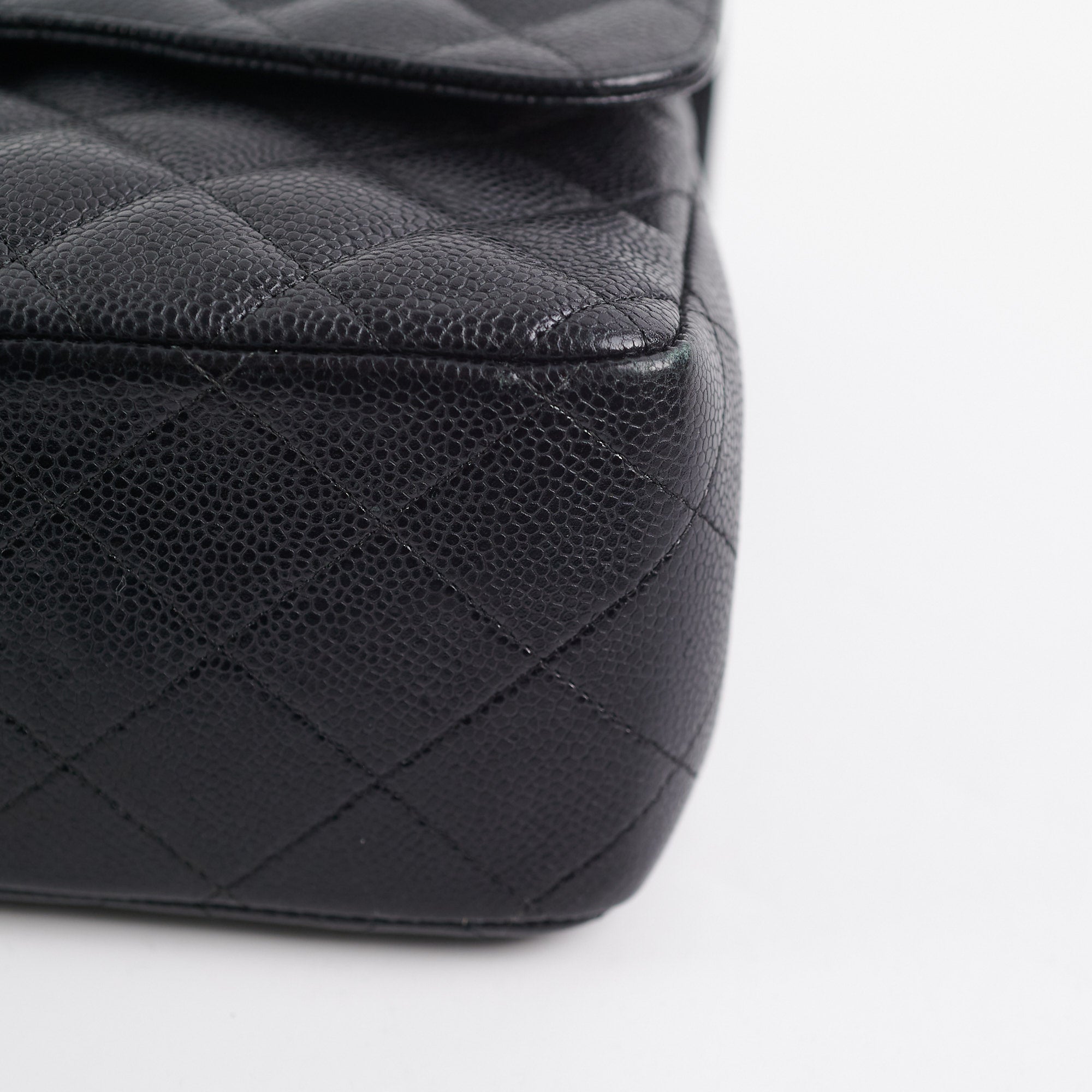 Chanel Quilted Caviar Leather Double Flap Jumbo Bag in Black | Luxury Designer Handbag for Women | Perfect for Evening Events, Work & Travel
