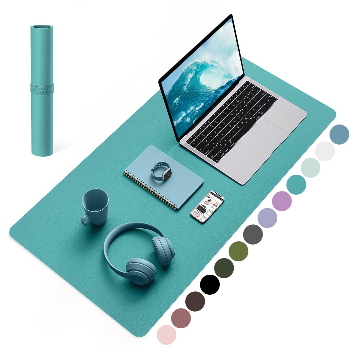 Premium Non-Slip Leather Desk Mat - Large 31.5