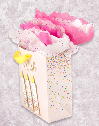 Confetti Candles - Colorful Birthday Party Candles for Weddings, Baby Showers & Celebrations - Studio Quality Gift Bags Included