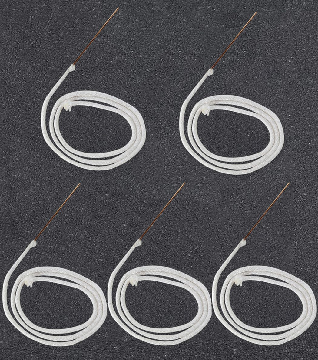 Premium Kerosene Lighter Replacement Cotton Wicks with Metal Needles - 5 Pack - Universal Fit for Most Kerosene Lighters - Essential Lighter Accessories for Outdoor Camping, Survival Kits & Emergency Use