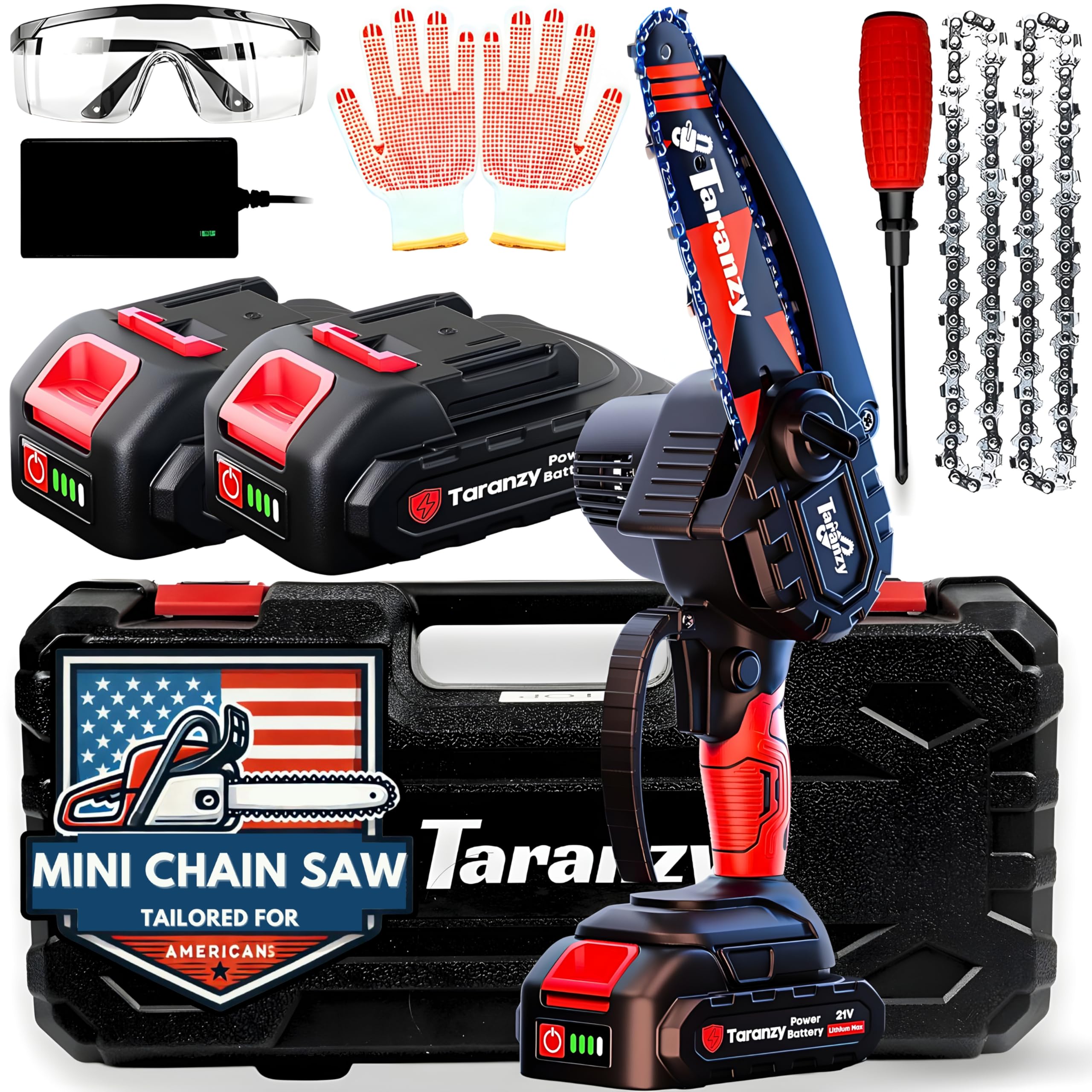 **6-Inch Cordless Mini Chainsaw - Battery Powered Electric Pruning Saw for Tree Trimming, Branch Cutting & Woodworking - Lightweight & Safe for Seniors & DIY Projects**
