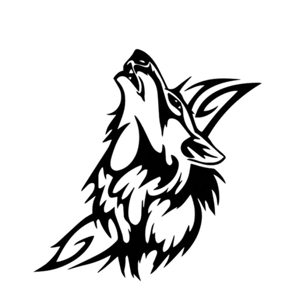 2 Pack Wolf Car Stickers - Premium Vinyl Decals for Car Trunk, Hood & Windows - 16.2x16.5cm Waterproof Decoration - Perfect for SUV, Truck & Sedan Customization (Outdoor Adventure & Street Style)