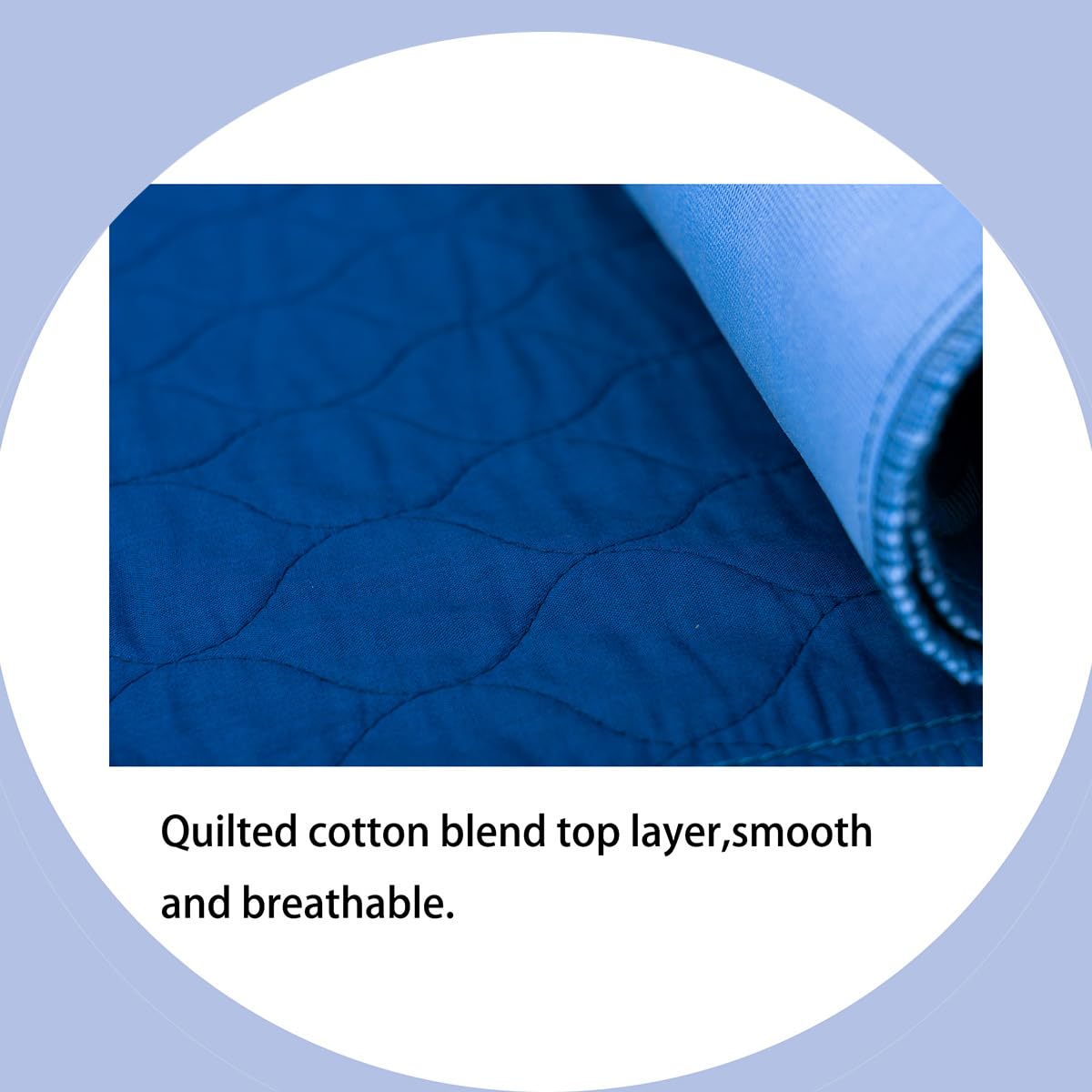 Reusable Washable Bed Pads 2 Pack 34X52 Inches - Absorbent Waterproof Quilted Cotton Top Underpad Mattress Protector for Adult, Toddler & Pet - Ideal for Incontinence, Elderly Care, Baby Changing & Pet Accidents