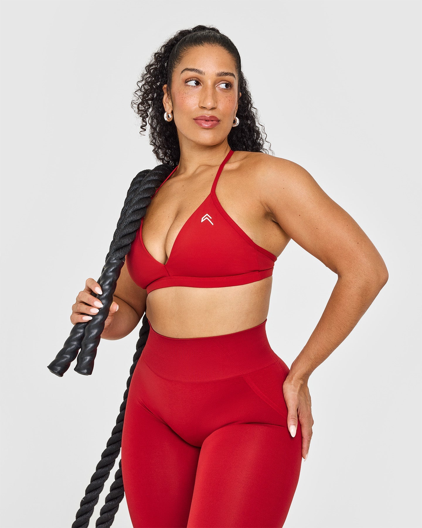 Ultra Soft Micro V Neck Bralette for Women - Comfortable Wireless Seamless Bra in Toasted Red | Perfect for Yoga, Lounge & Everyday Wear