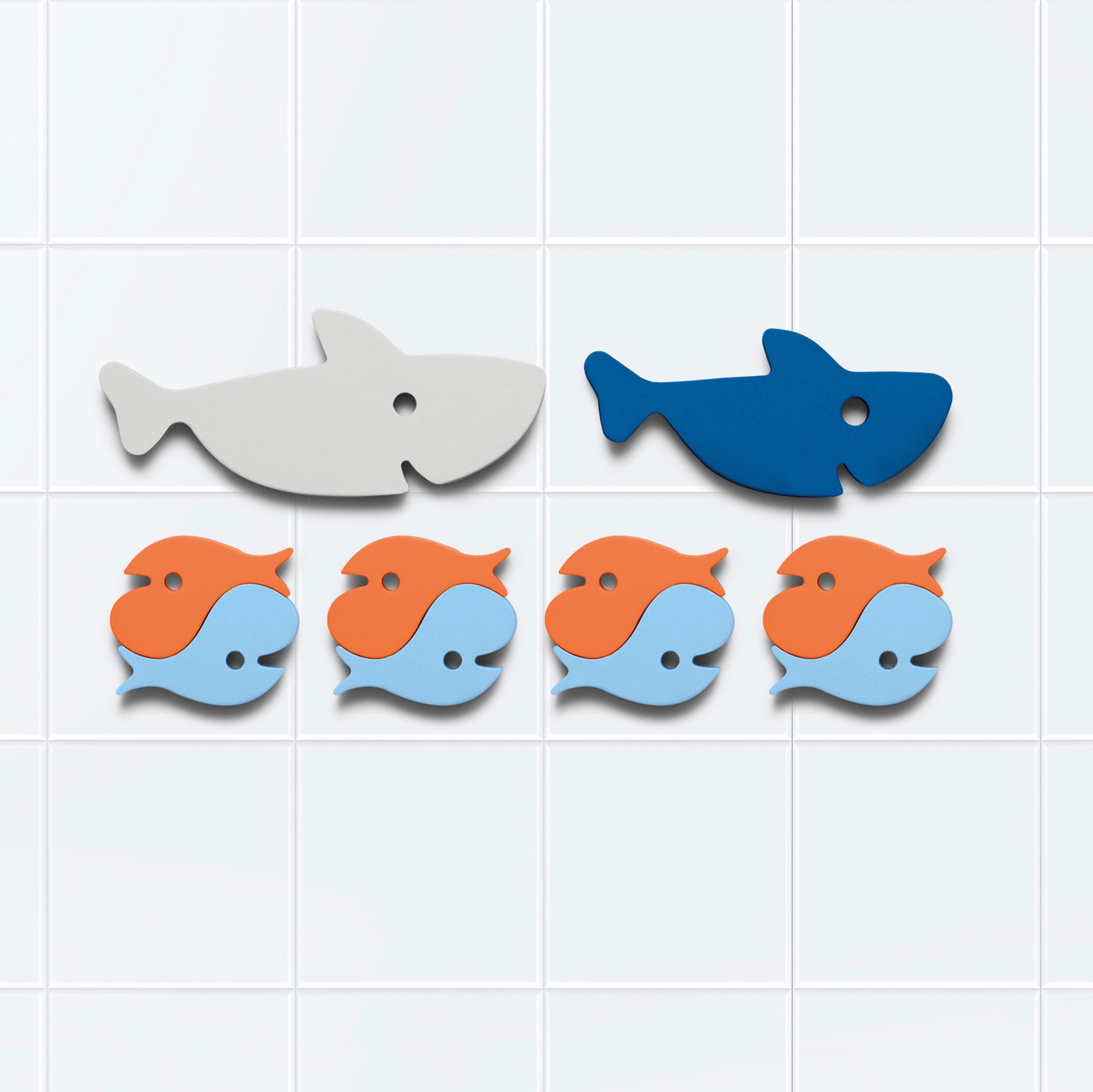 Quut Soft Foam Bath Puzzle - Shark Themed Educational Toy for Kids | Safe Non-Toxic Bathtub Toys for Toddlers | Perfect for Bath Time Learning & Sensory Play