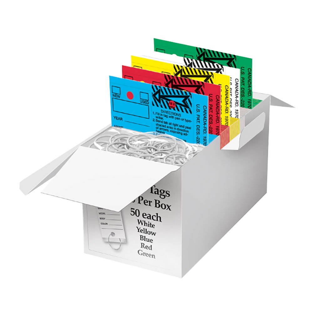 SSWBasics Laminated Key Tags Assortment - 250 Pack Durable Waterproof Key Tags for Home, Office & Organization | Perfect for Key Identification, Labeling & Color Coding