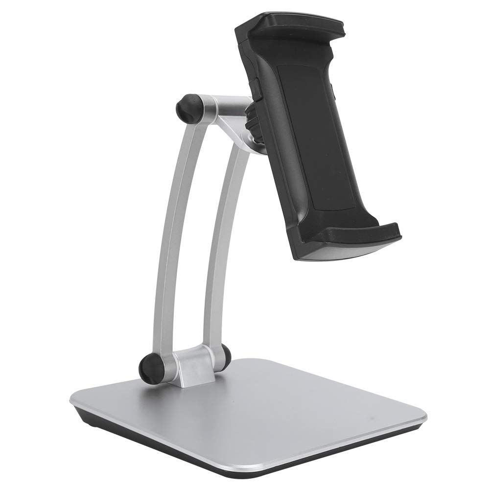 360° Rotating Phone Stand Holder for Desk - Adjustable Mobile Phone Dock for Home, Office, Travel & Video Calls - Perfect for Zoom Meetings, Online Classes & Hands-Free Viewing (Black)