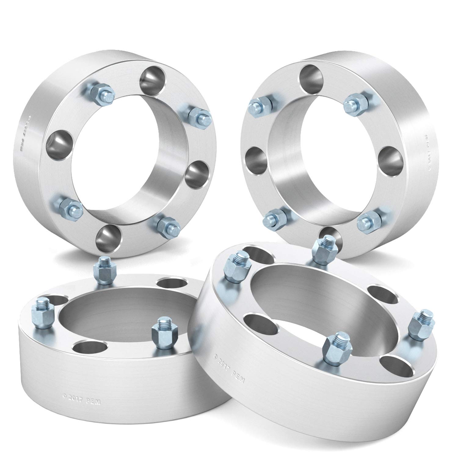 RockTrix 1.5 Inch ATV Wheel Spacers - 4x137 Bolt Pattern, 110mm Bore, 10x1.25 Studs with Cone Seat Nuts - Compatible with Kawasaki, Can-Am, Bombardier UTVs (Check Listing for Year Models) - Silver V3 38mm (4-Piece Set) - Enhance Stability & Off-Road Performance for Your ATV Adventures