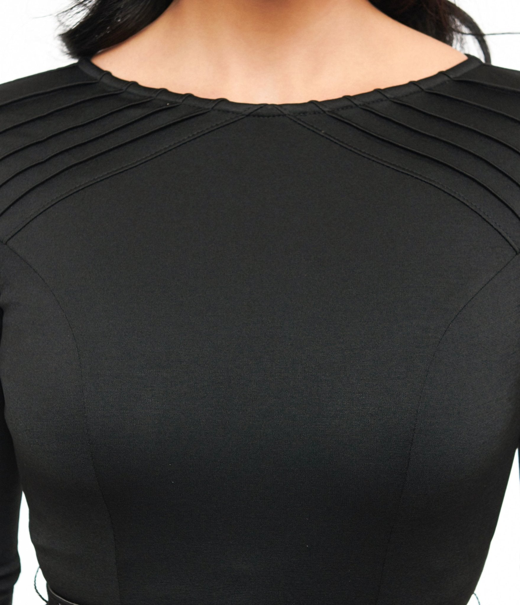 Vintage 1960s Black Knit Stephanie Fit & Flare Dress - Retro Swing Dress for Women, Perfect for Cocktail Parties, Date Nights & Special Occasions