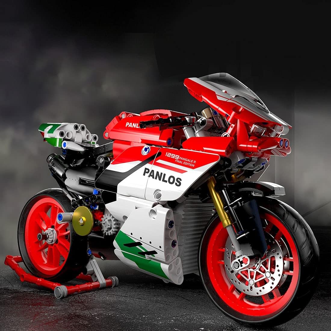 **Ducati 1299 Motorcycle Building Blocks Set - 803 Pieces Technic-Compatible Construction Toy for Kids & Adults | Supermoto Vehicle Model for Display & Play**