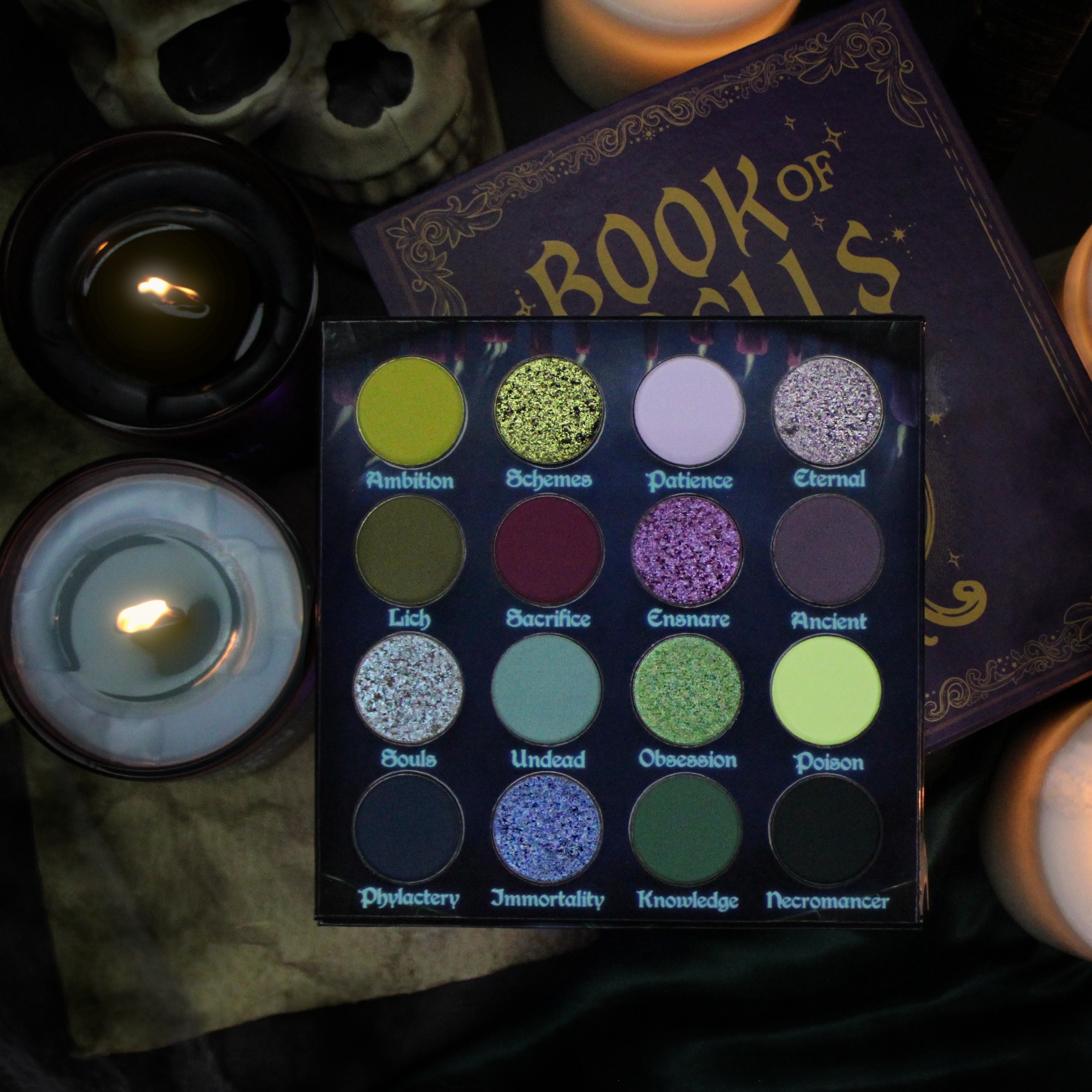Harvest of Souls Eyeshadow Palette - 12 Highly Pigmented Matte & Shimmer Shades for Stunning Eye Makeup | Perfect for Halloween, Cosplay, and Night Out Looks