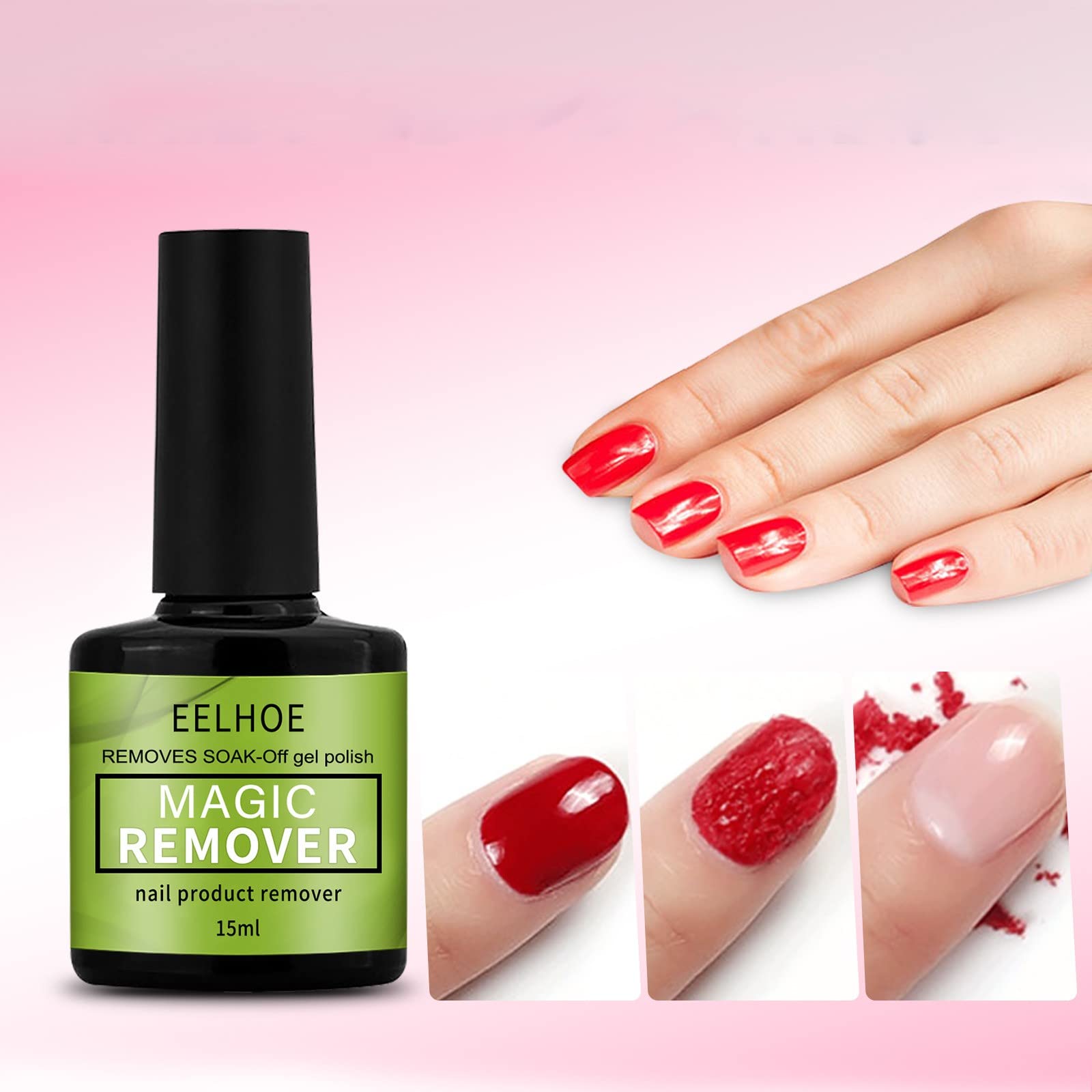 Professional Gel Nail Polish Remover - Fast Soak Off Solution for Salon & Home Use, 15ML Bottle | Perfect for Manicures, Pedicures & DIY Nail Care