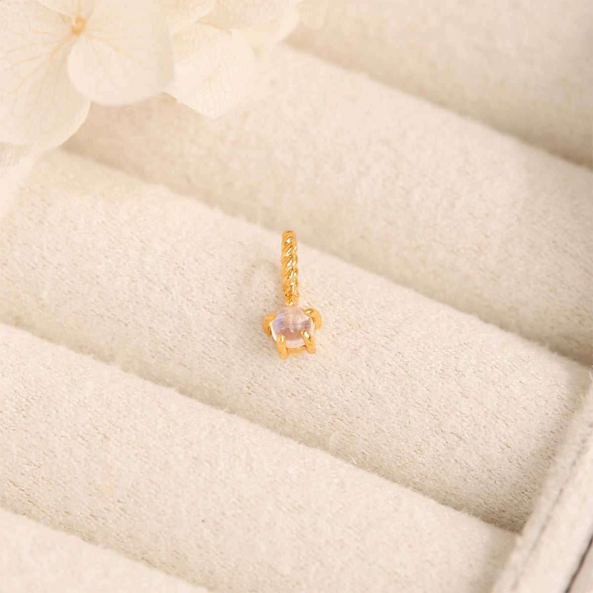 Rainbow Moonstone Birthstone Gold Necklace Pendant - Elegant Jewelry Gift for Women, Birthday, Anniversary & Special Occasions