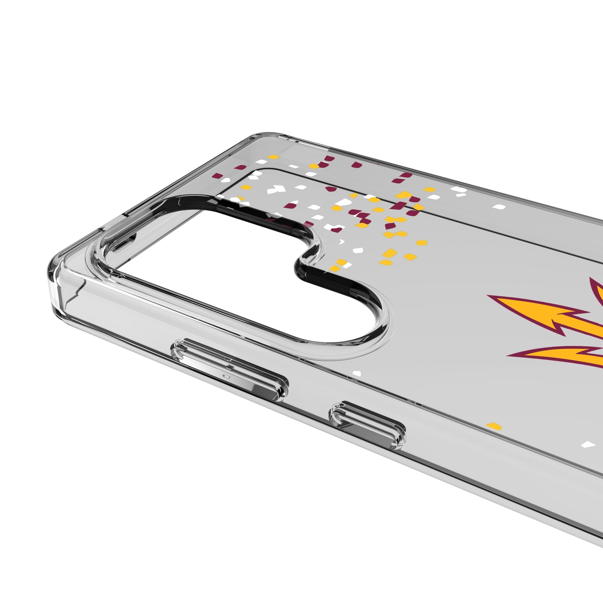 Arizona State University Sun Devils Confetti Clear Phone Case for Samsung Galaxy - Durable Protective Cover for College Fans, Game Day & School Spirit