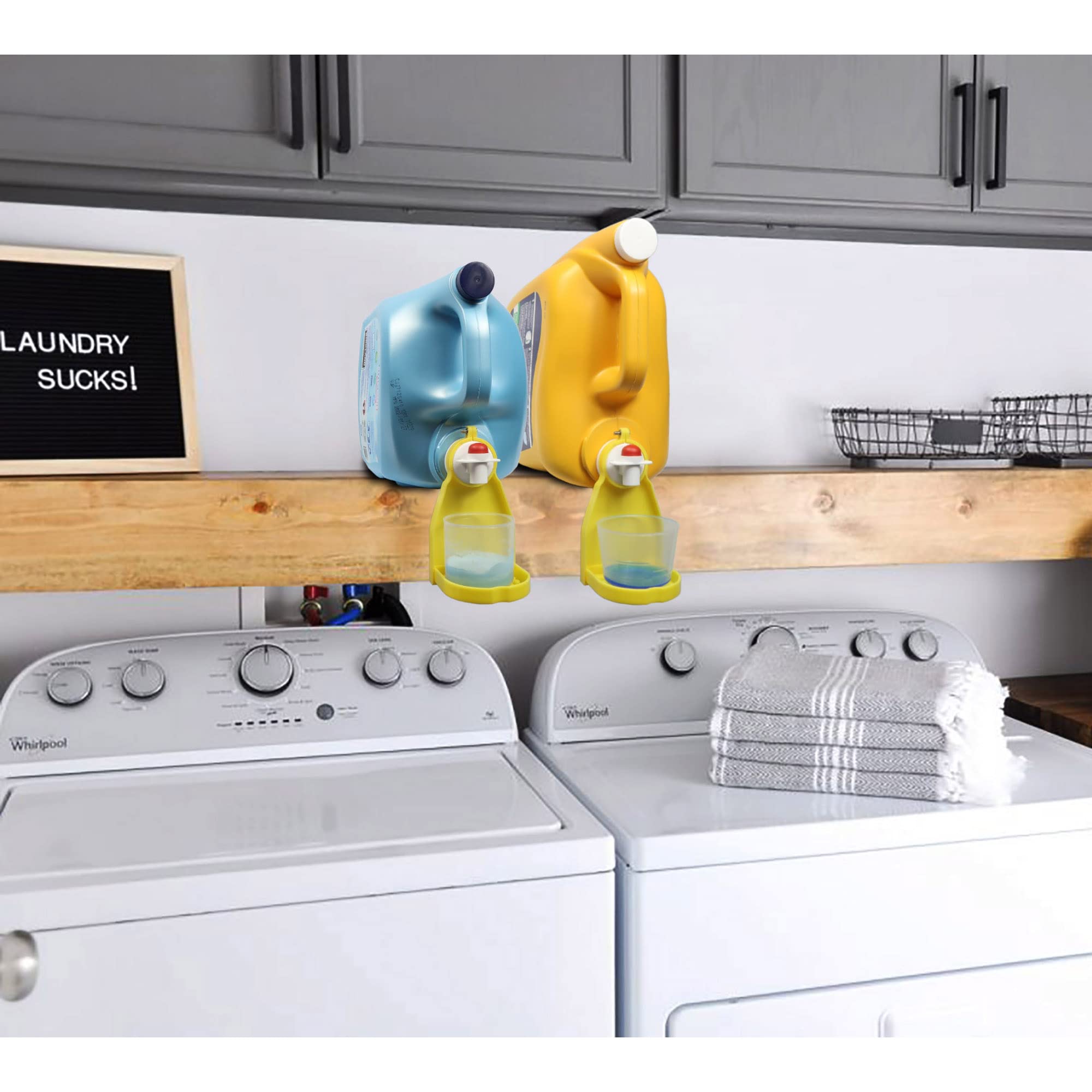 Foldable Laundry Detergent Tray Catcher - No Spill Drip Cup Holder for Organized Laundry Room | Perfect for Top-Load Washers & Small Spaces