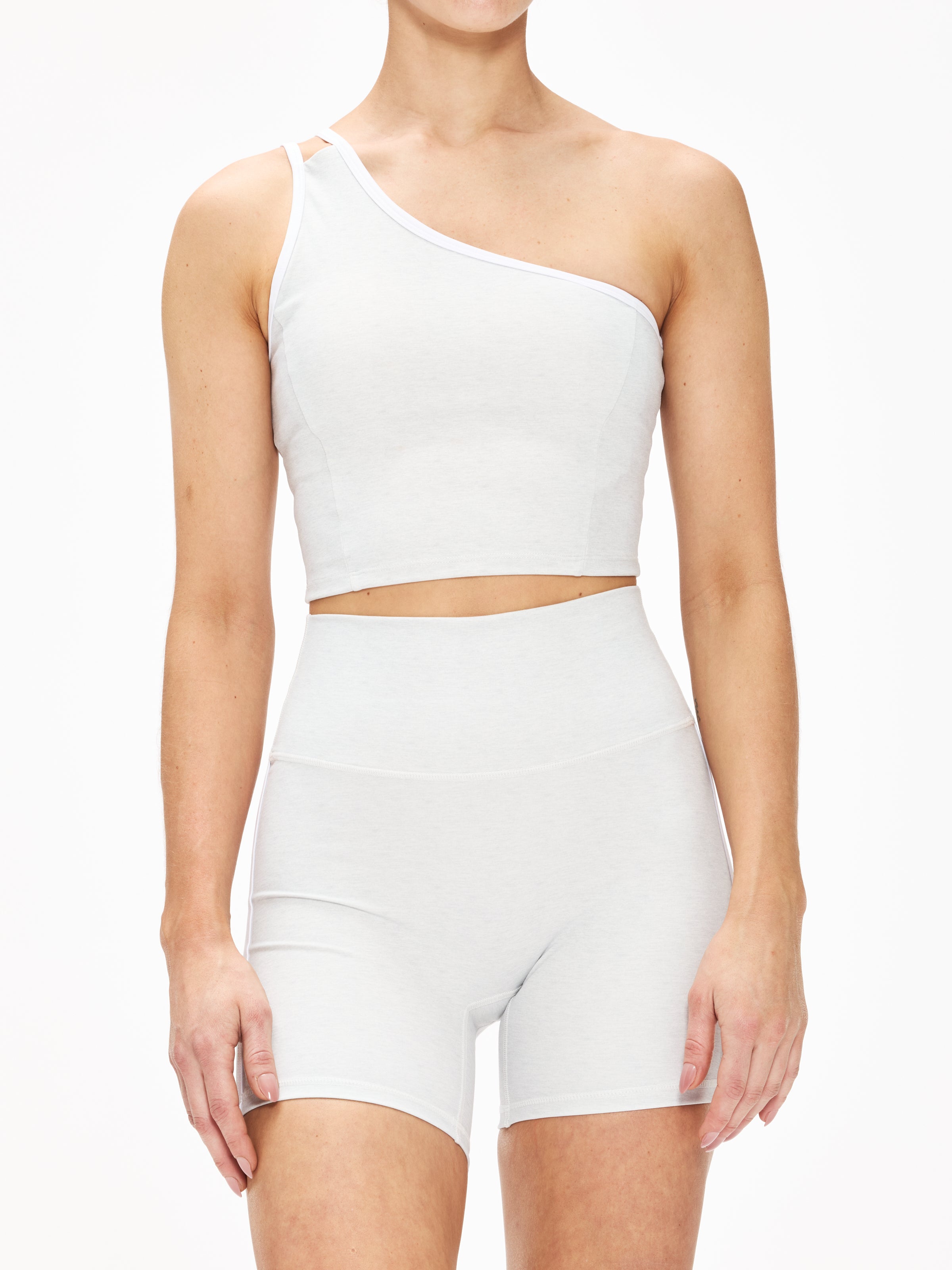 Fenix Cloudcore Contrast One Shoulder Tank Top for Women - Stylish Workout & Yoga Activewear - Perfect for Gym, Running, and Casual Wear