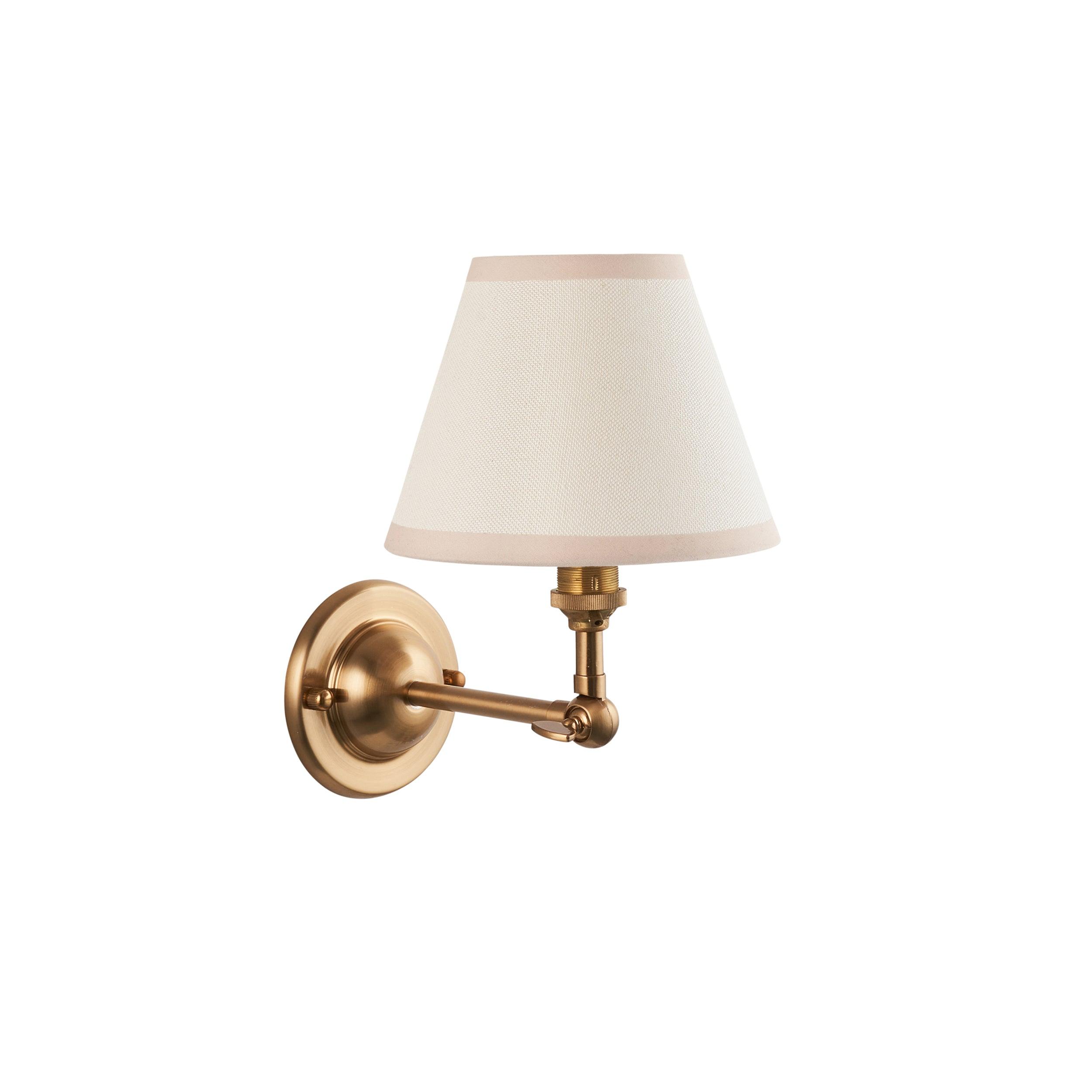 Vintage Brass Dome Wing Wall Light with 16cm White Ivy Shade - Perfect for Bedroom, Living Room, and Hallway Lighting