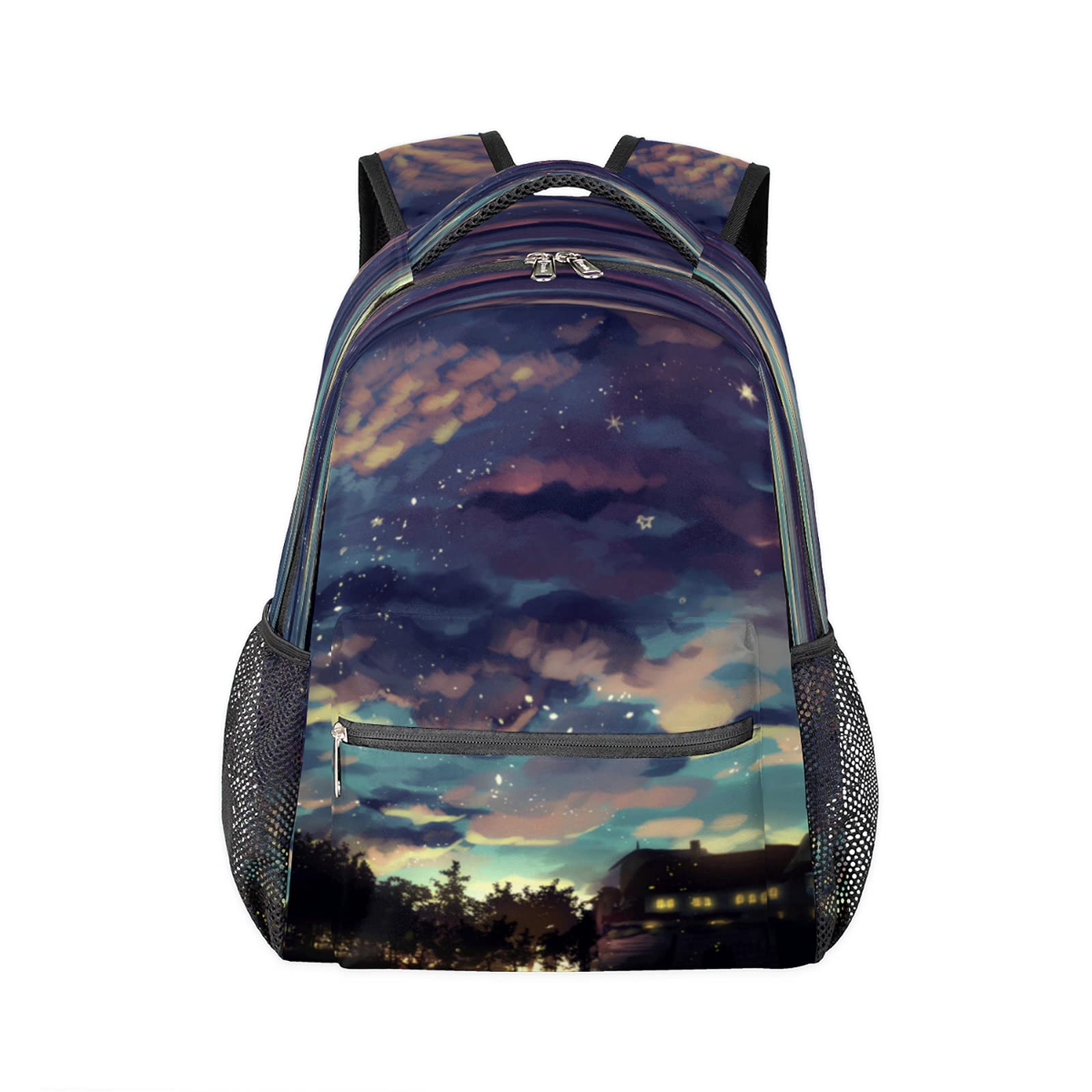 **Cloud Star Universe Daypack Backpack for Women & Men - Lightweight Laptop Backpack for Business, Travel, Camping & Casual Use - Adjustable Shoulder Straps & Durable Design**    *(Perfect for Work, School, Outdoor Adventures & Everyday Commute)*