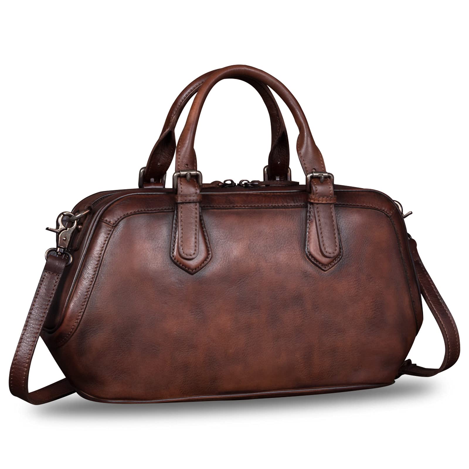 Genuine Leather Handbag for Women - Handmade Top Handle Satchel Purse with Adjustable Shoulder Strap | Fashionable & Durable for Work, Travel & Everyday Use