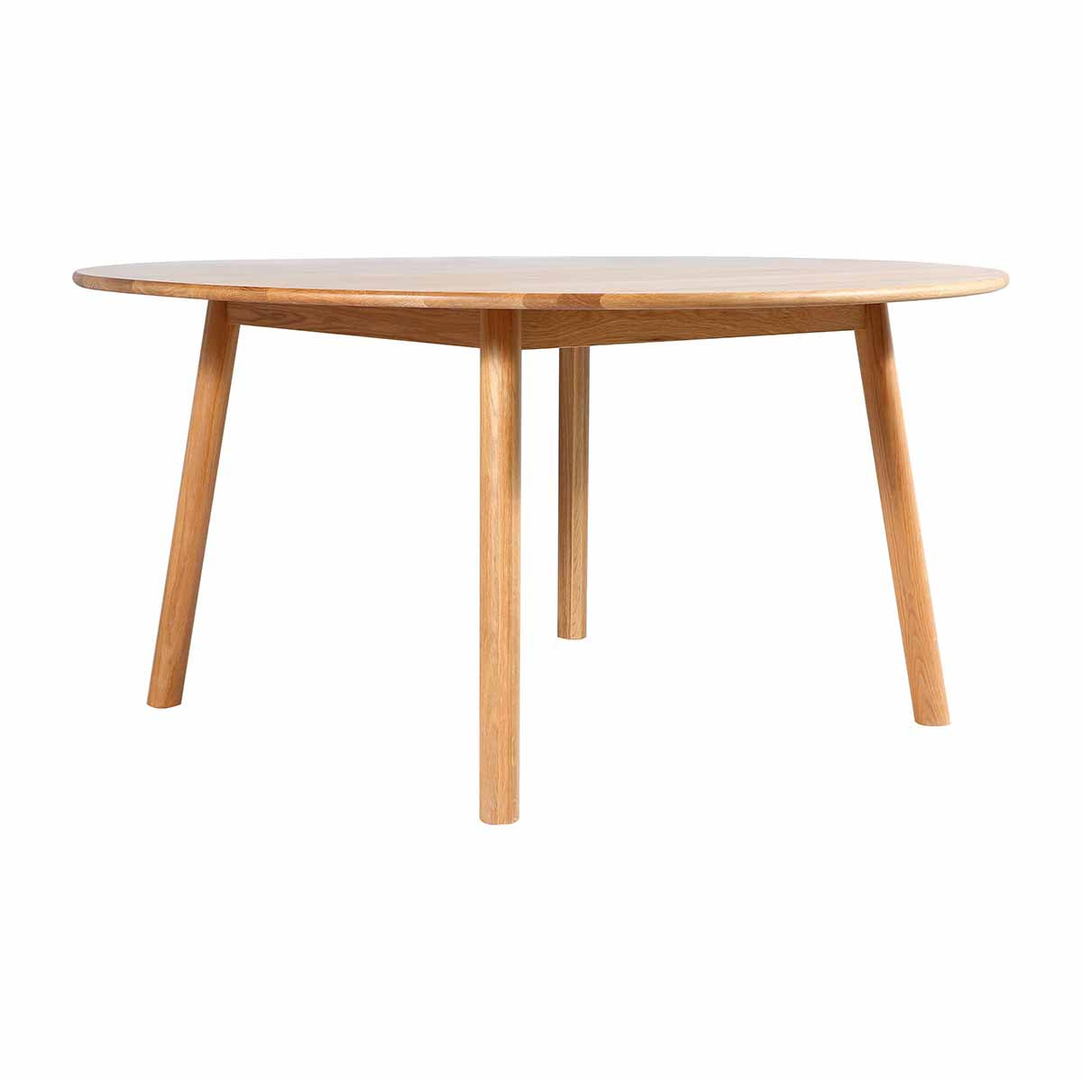 Round Oak Dining Table - Solid Wood Scandinavian Style for Kitchen, Dining Room & Small Spaces | Finland Design Home Furniture