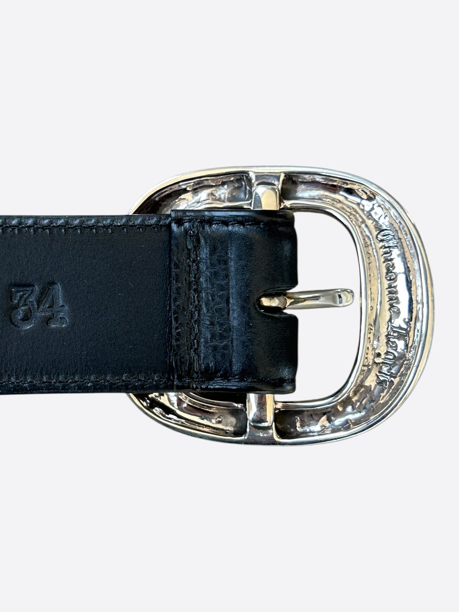 Chrome Hearts Black & Silver Gunslinger Belt for Men - Premium Leather Fashion Accessory | Perfect for Casual Wear, Biker Outfits & Rock Style