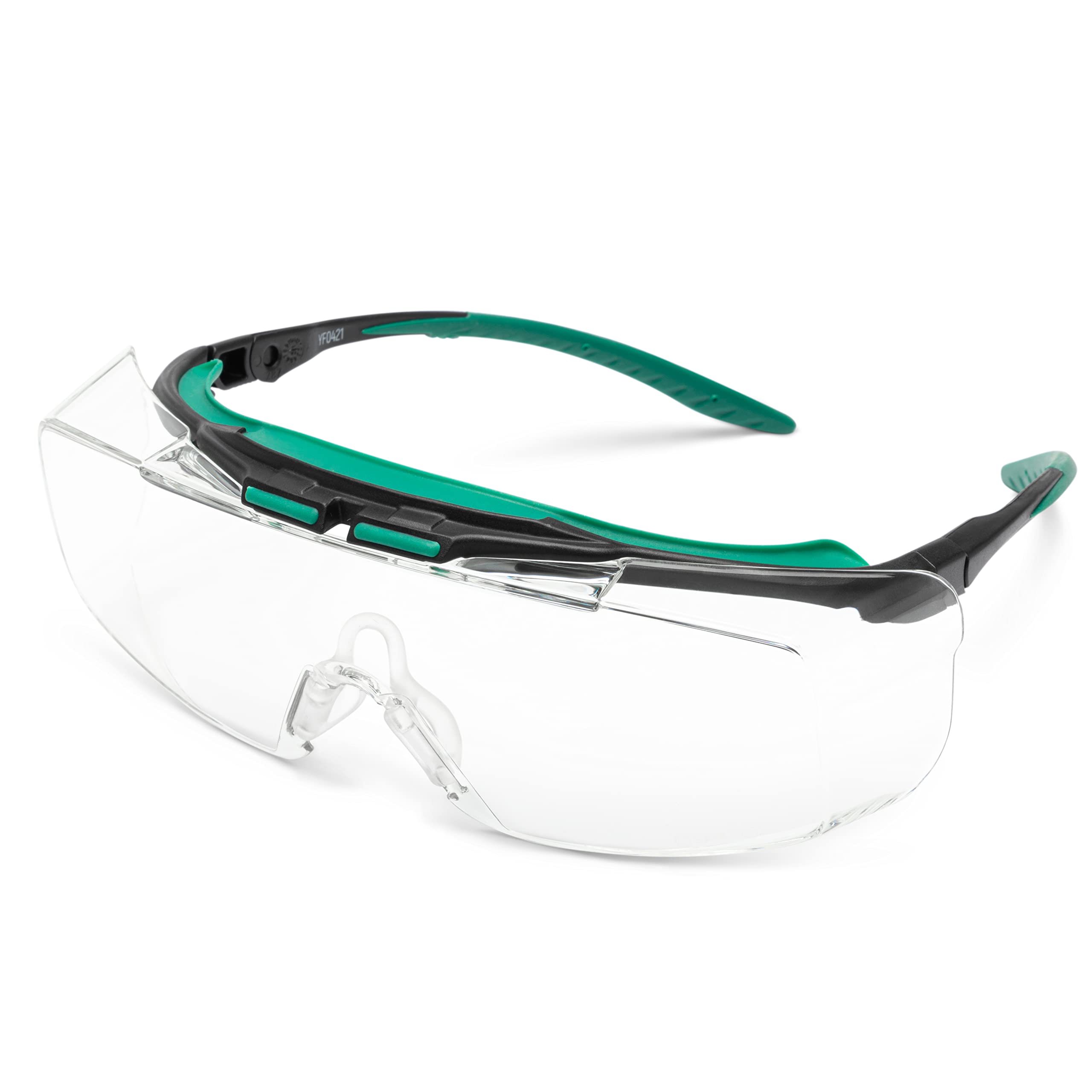 2 Pairs SATA Comfortable Impact Safety Glasses - 100% UV400 Protection, Anti-Fog & Anti-Scratch Coating, Z87.1:2020 Certified, Fits Over Prescription Eyewear (STYF0421) - Ideal for Construction, Woodworking & Outdoor Activities