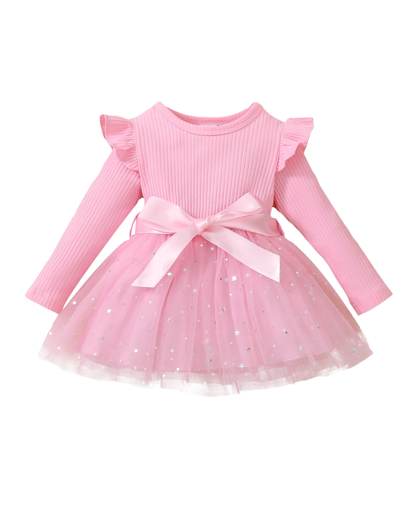 Baby Girl Dress | Newborn & Toddler Winter Tulle Tutu Dress for Fall & Winter | Perfect for Holidays, Parties & Photo Shoots