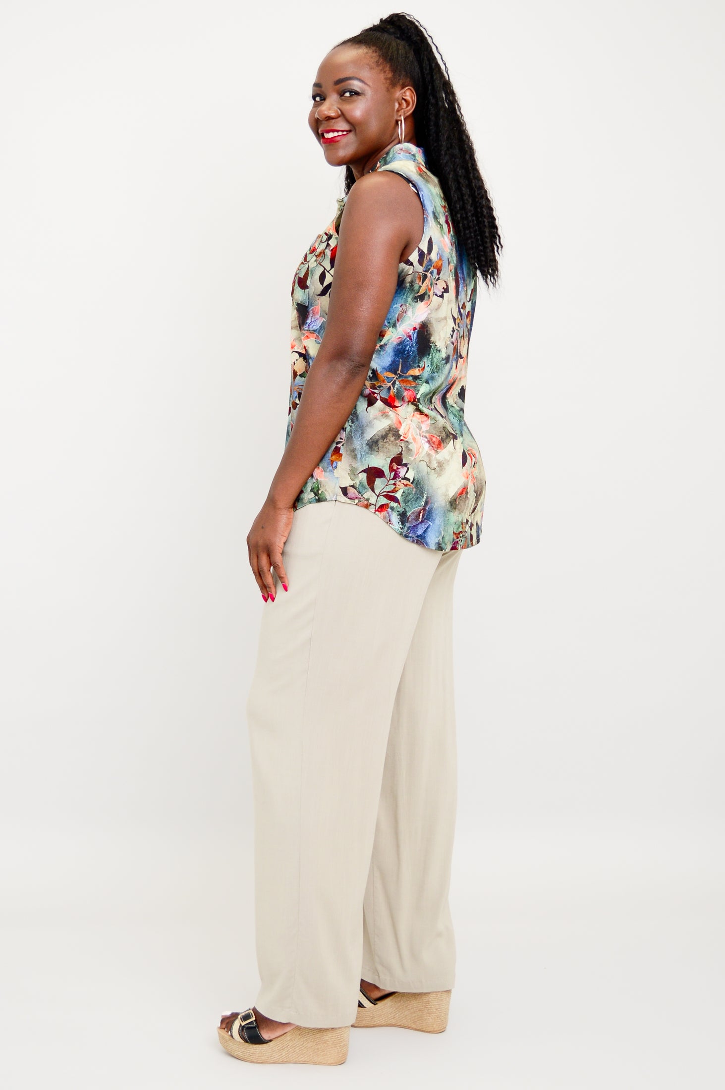 Organic Hula Tank Top - Soft Linen Bamboo Fabric with Patchouli Scent - Perfect for Yoga, Beach & Summer Outfits