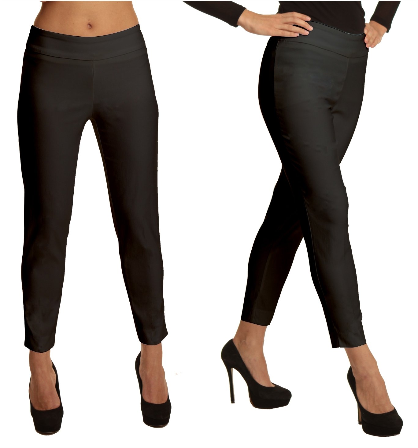 LIOR PARIS Women's Ankle Pants - Professional Work Pants for Office, Business Casual & Formal Wear - Slim Fit Stretch Ankle Trousers for Women