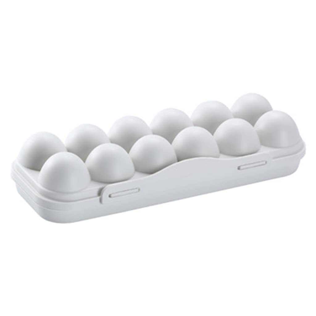 SHUANGSHI 12/18-Grid Plastic Egg Storage Container with Lid - Refrigerator Organizer for Hard Boiled Eggs, Deviled Eggs & Party Snacks (Pink/White/Gray) | Perfect for Easter, Picnics & Meal Prep