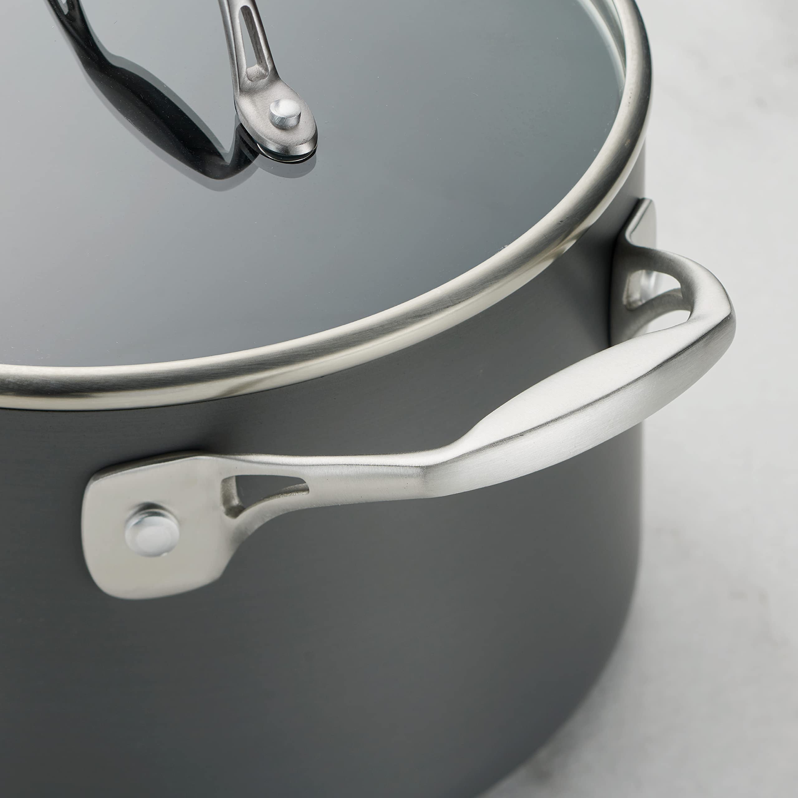 Tramontina 8-Piece Hard Anodized Nonstick Cookware Set with Glass Lids - Pots & Pans Kitchen Set, Oven & Dishwasher Safe (350°F) - Perfect for Sauteing, Boiling & Everyday Cooking