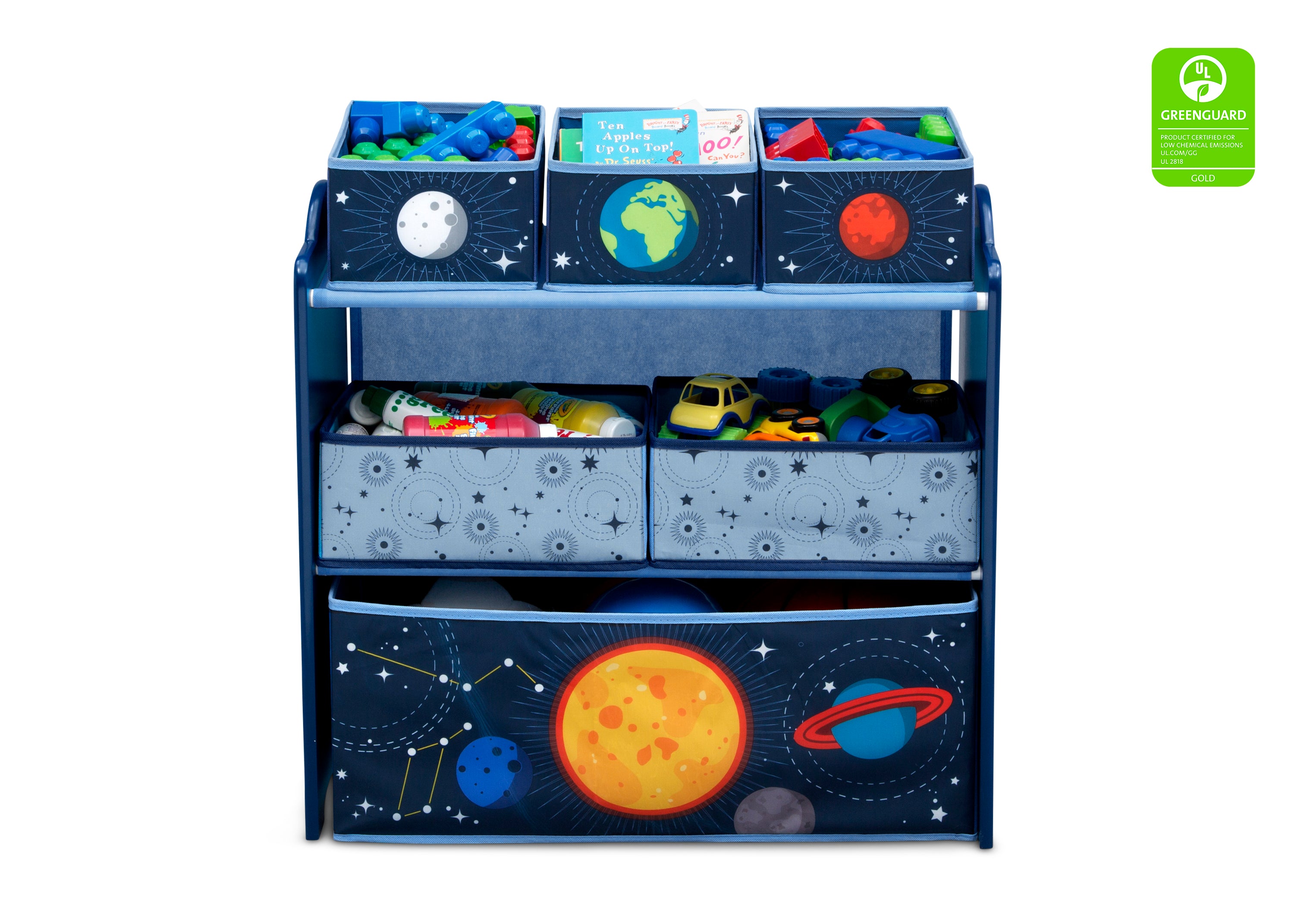 Space Adventures Toy Organizer for Kids - Durable Storage Bins & Playroom Organization - Perfect for Bedroom, Playroom, and Classroom Storage Solutions