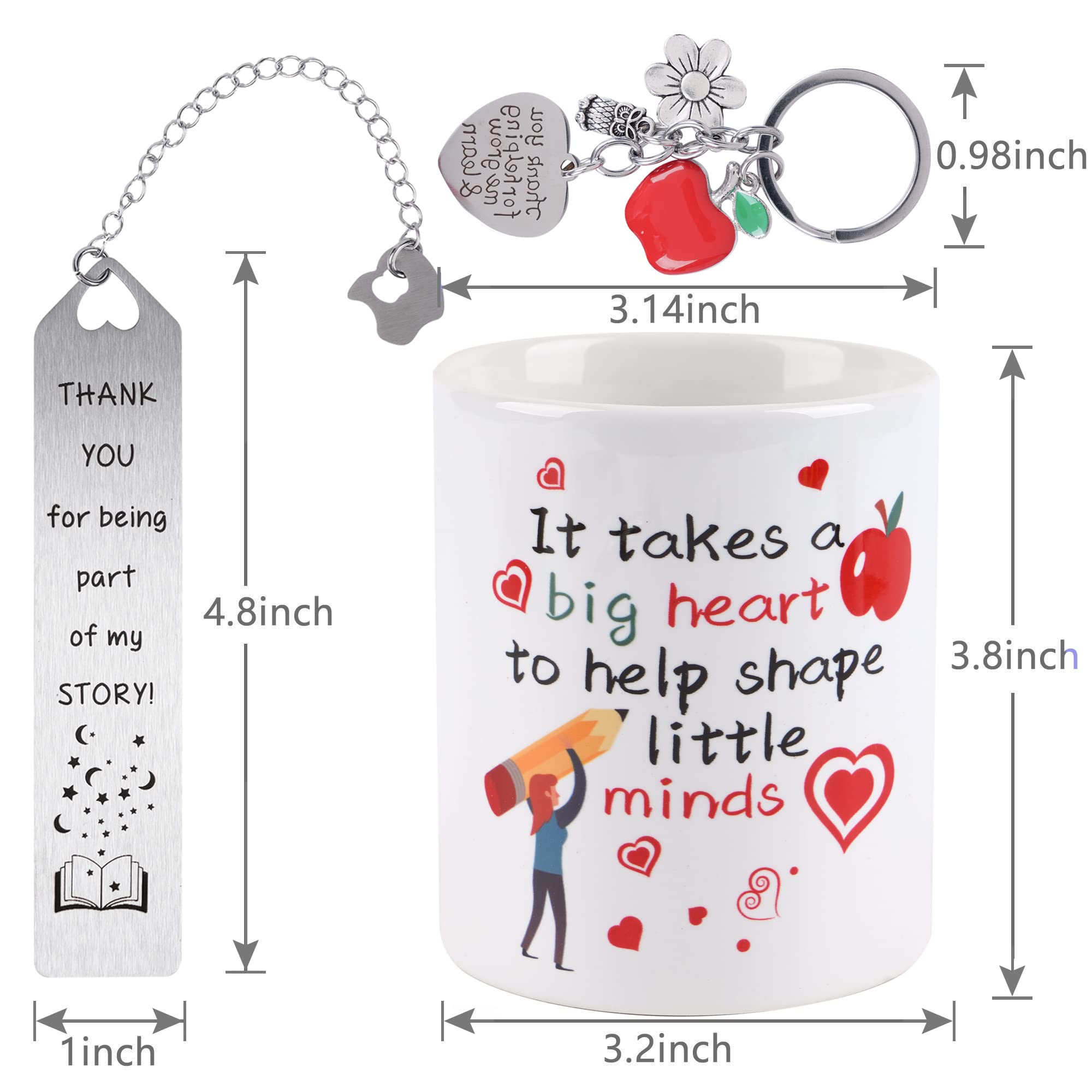 Teacher Appreciation Gift Set - Wine Tumbler, Makeup Pouch, Bookmarks - Perfect for Women Educators