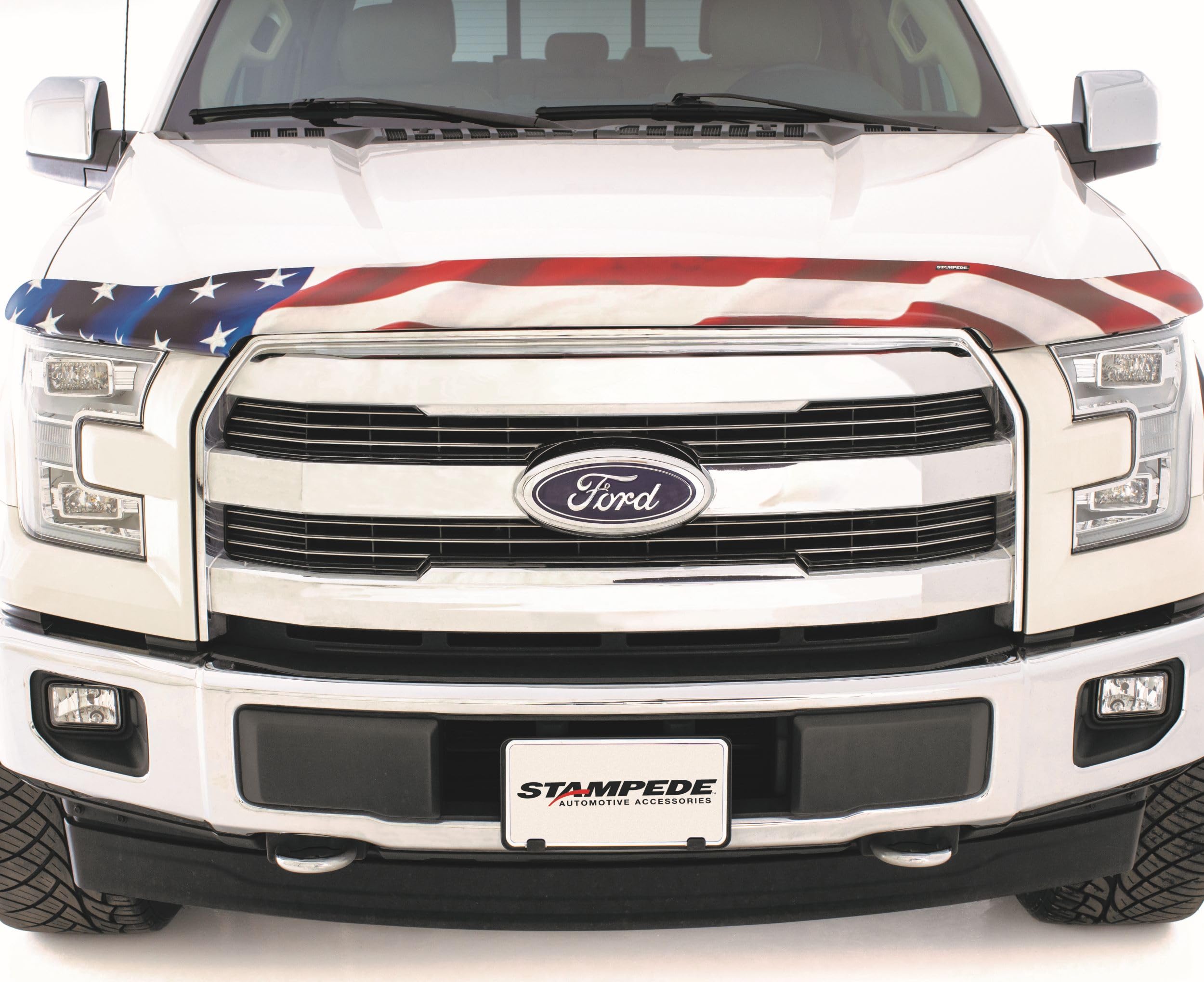 Stampede Vigilante Hood Protector - High Profile American Flag Design (No Eagle) for 2015-2022 GMC Canyon | Model 2057-41 | Durable Hood Guard for Off-Road Protection & Style Enhancement