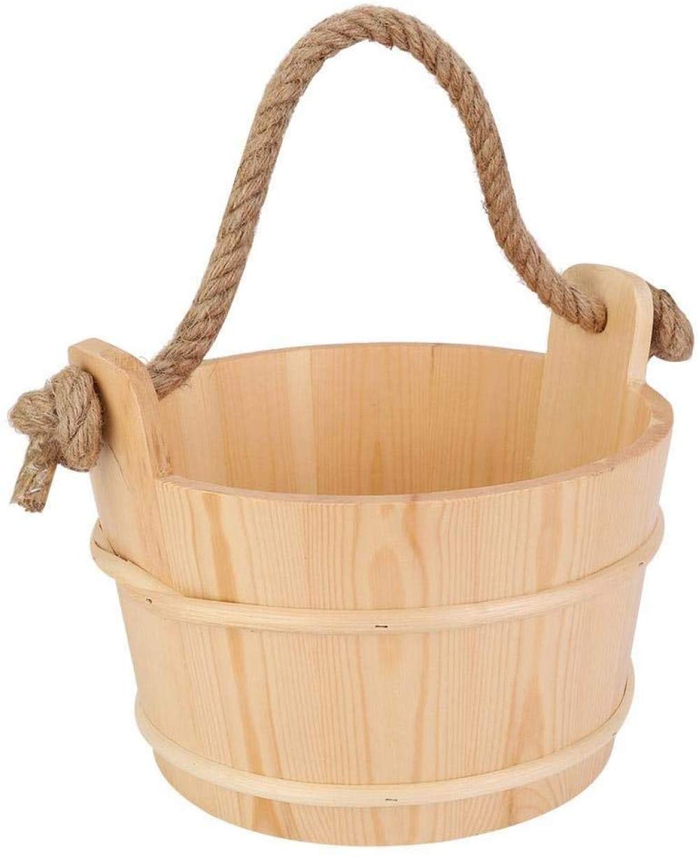 6L Wooden Sauna Bucket - Premium Sauna Accessories for Spa, Shower & Bathroom Relaxation | Perfect for Home Sauna, Steam Room & Wellness Retreats