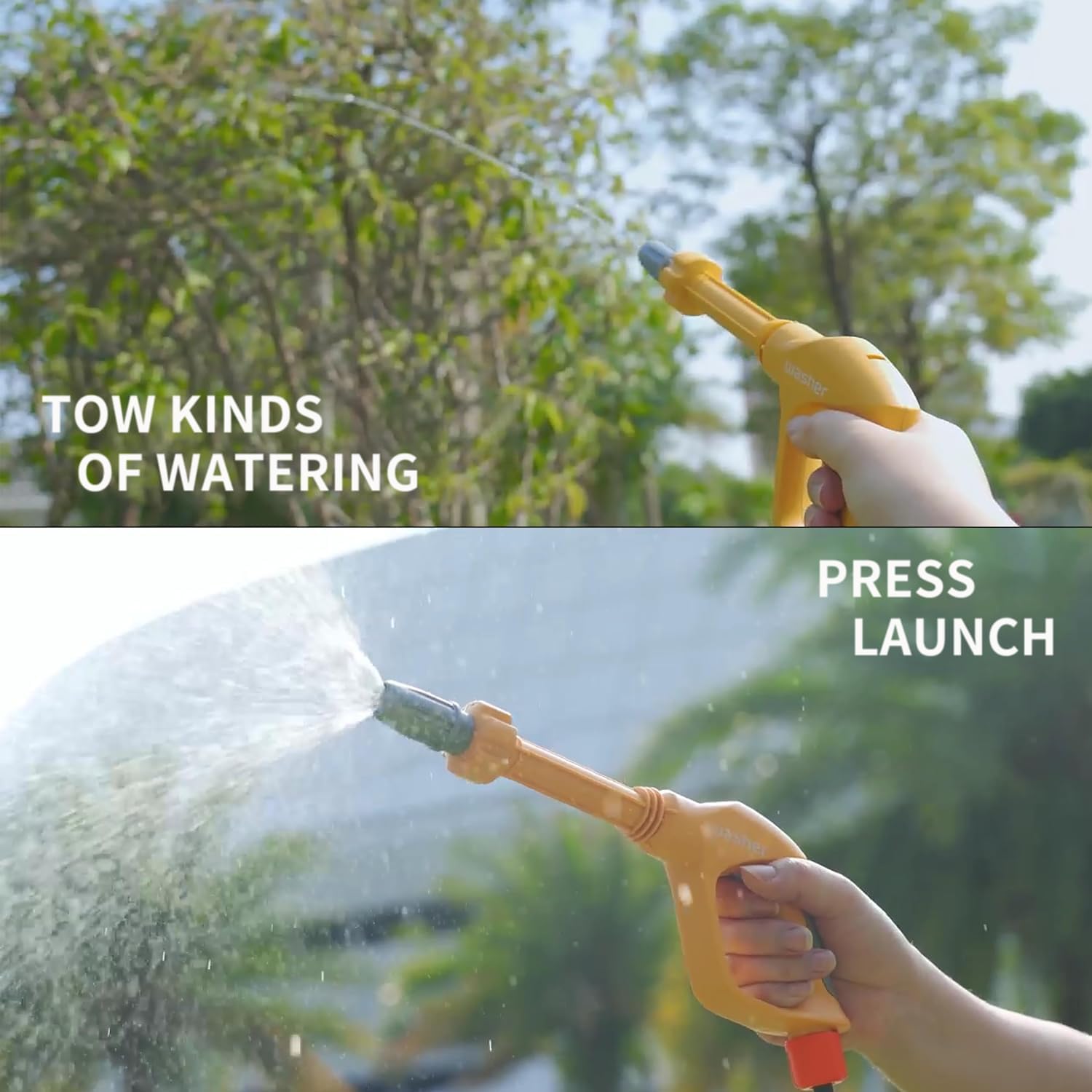 YEIBOBO Kids Water Pressure Washer Toy Set - Car Wash Gun with Scraper, Sponge & Towel - Pretend Play Cleaning Tools for Toddlers - Role Playing Outdoor Water Toy Gift for Boys & Girls - Perfect for Backyard Play, Summer Activities & Imaginative Car Wash Games