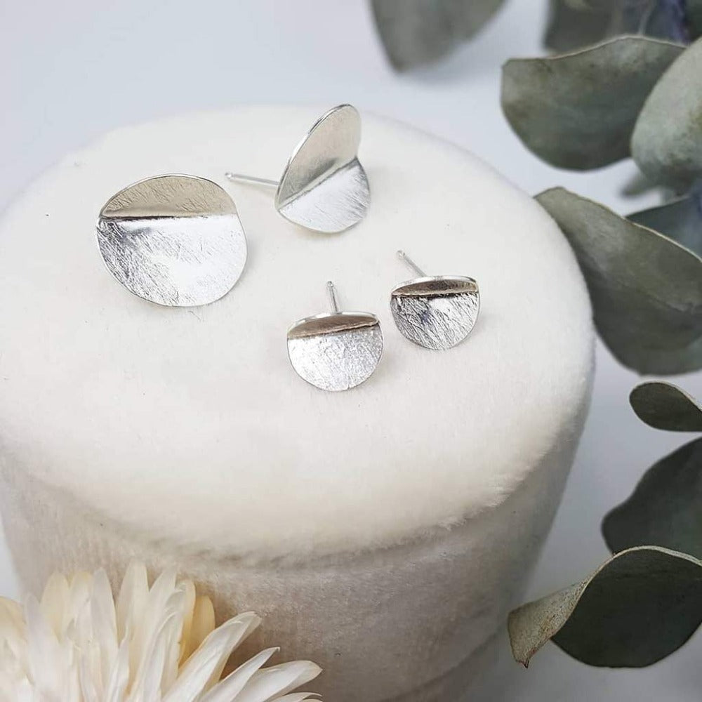 Eucalyptus Medium Stud Earrings - Hypoallergenic Stainless Steel Earrings for Women - Perfect for Everyday Wear & Gift Giving