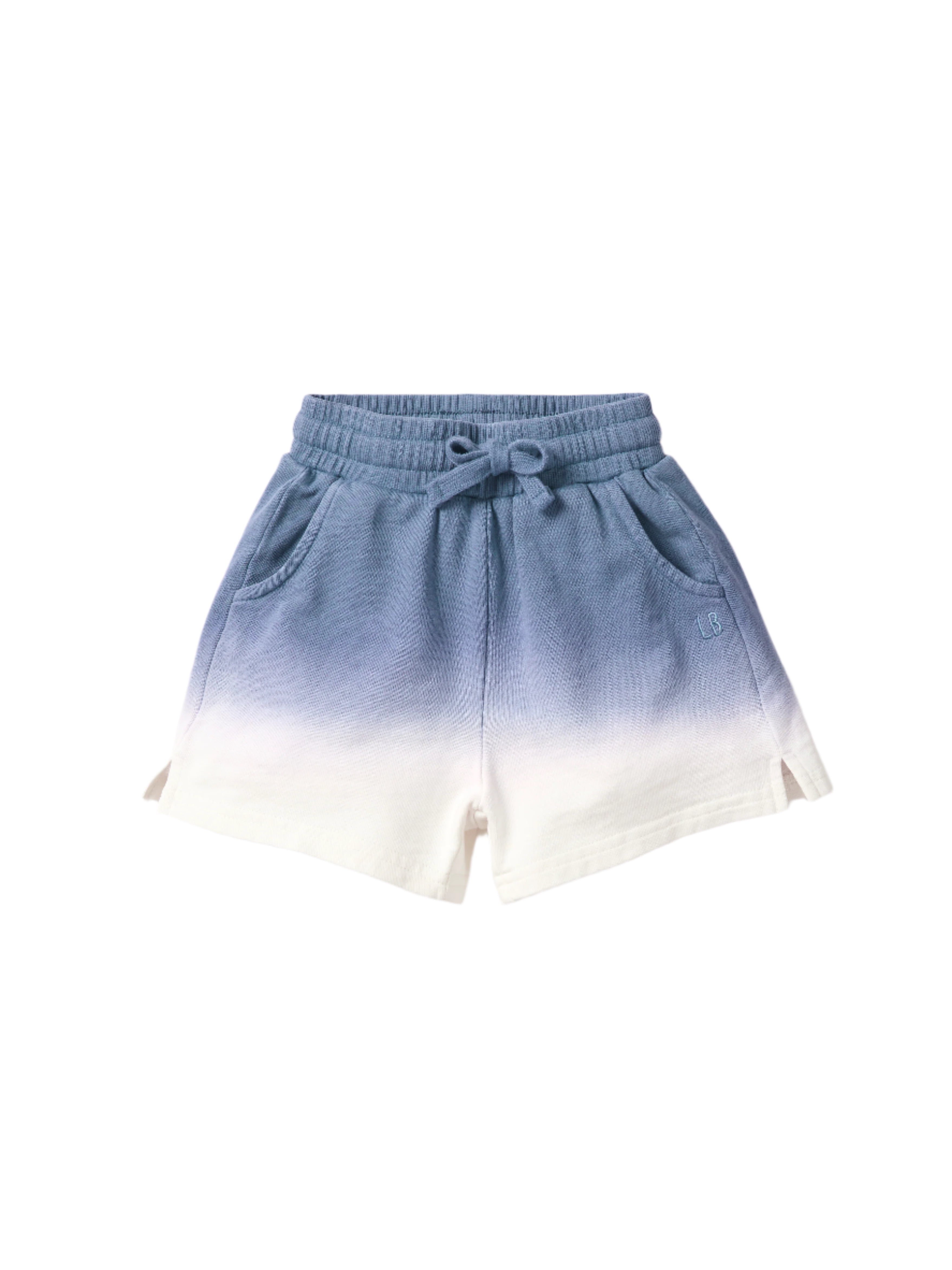 Blue Ombre Sweat Shorts for Women - Trendy Casual Lounge Shorts for Running, Yoga & Summer Outfits