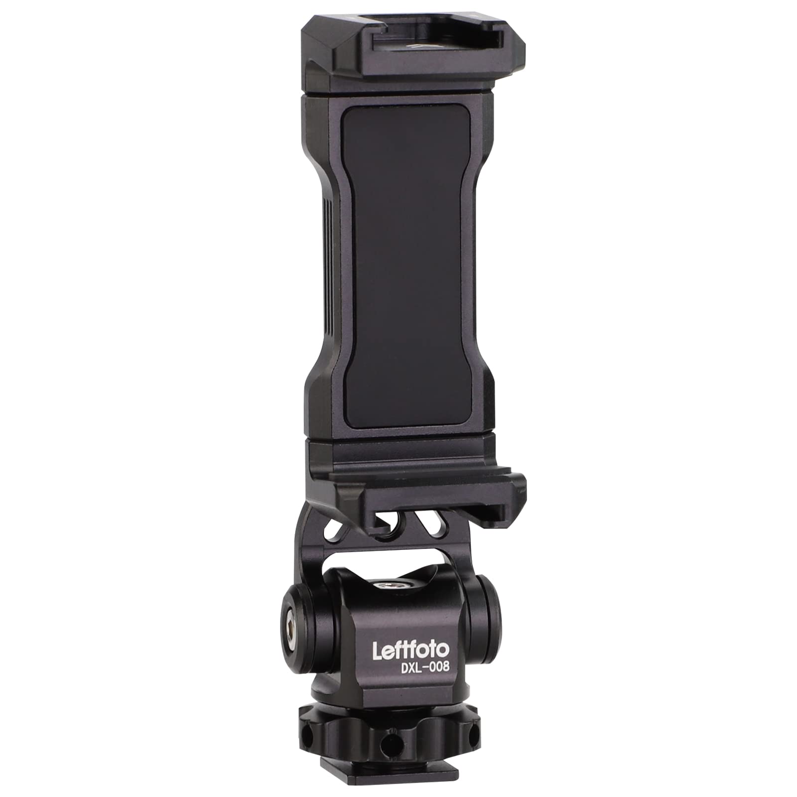 LEFTFOTO Universal Aluminum Phone Mount Adapter - Cold Shoe & 1/4