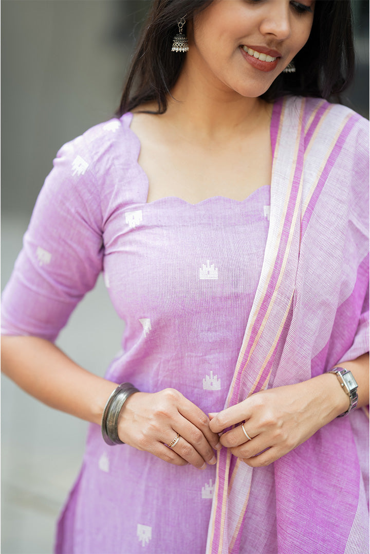 Ziva Luxury Handcrafted Cotton Kurti Set for Women | Handmade Indian Ethnic Dress | Perfect for Festivals, Weddings & Casual Wear | DD708
