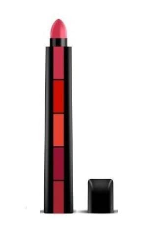 Lenon Beauty Black Mascara & 5-Step Red Lipstick Set (Pack of 2) - Perfect for Everyday Makeup and Special Occasions