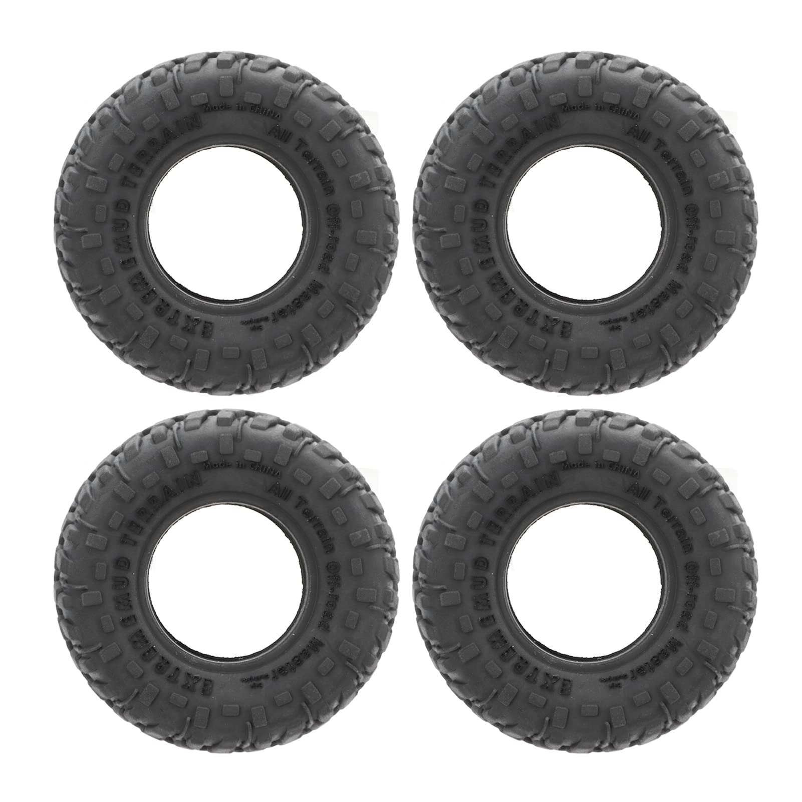 Durable 1.0 Inch RC Car Tires - All Terrain, Wear Resistant Rubber Tires for Remote Control Cars - Easy to Install & Flexible Riding - Perfect for Off-Road, Racing & Backyard RC Adventures