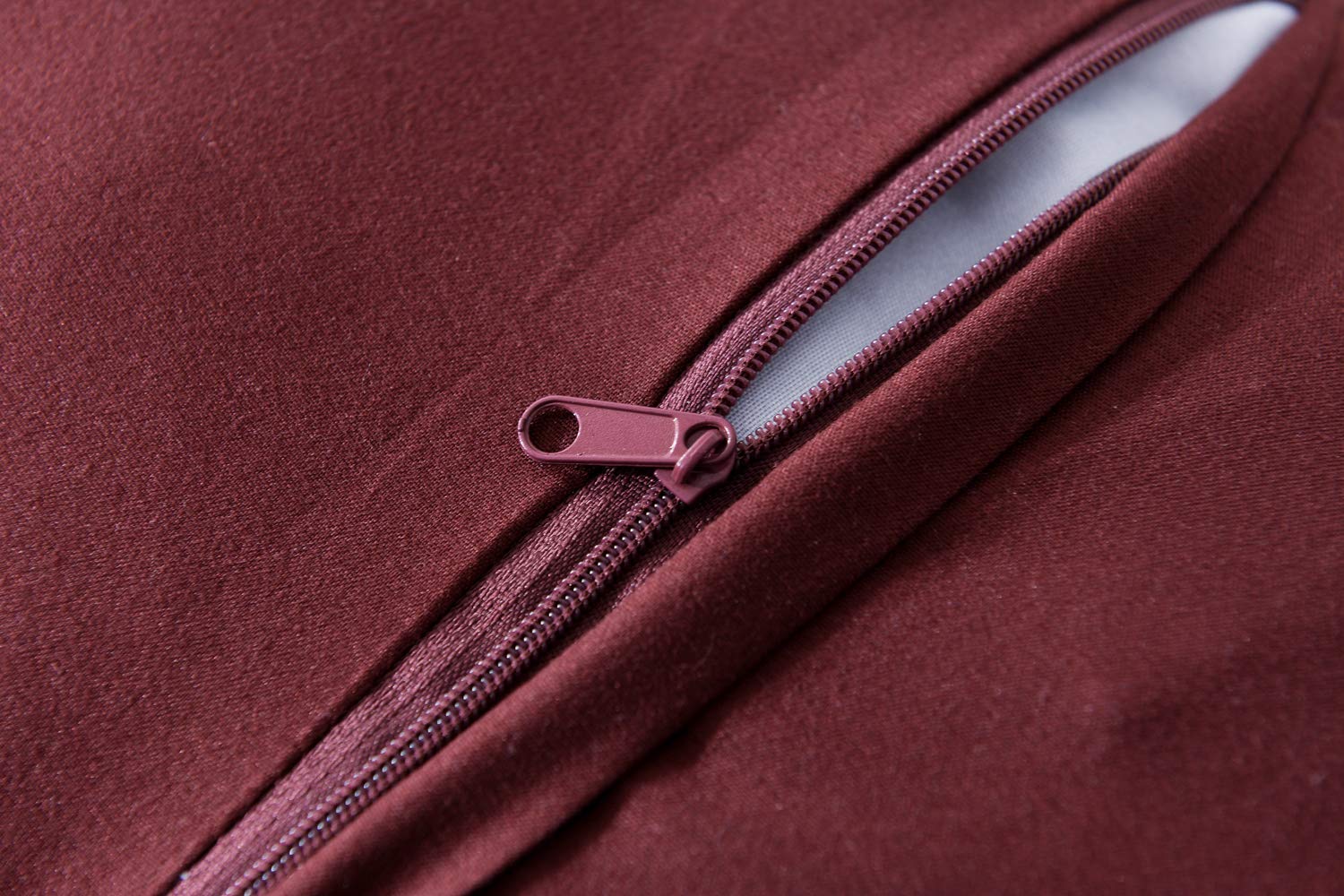 MarCielo 2 Pack Lumbar Pillow Covers 12x20 Inches - Soft Decorative Throw Pillow Cases for Sofa, Bed, Couch - Burgundy Red Home Decor for Living Room, Bedroom, Office