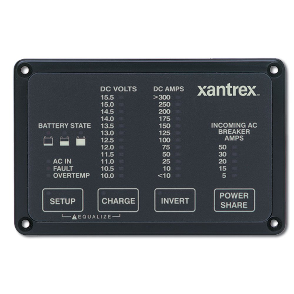 Xantrex Heart FDM-12-25 Remote Panel - Battery Status Monitor & Freedom Inverter/Charger Remote Control for RV, Marine, and Off-Grid Power Systems