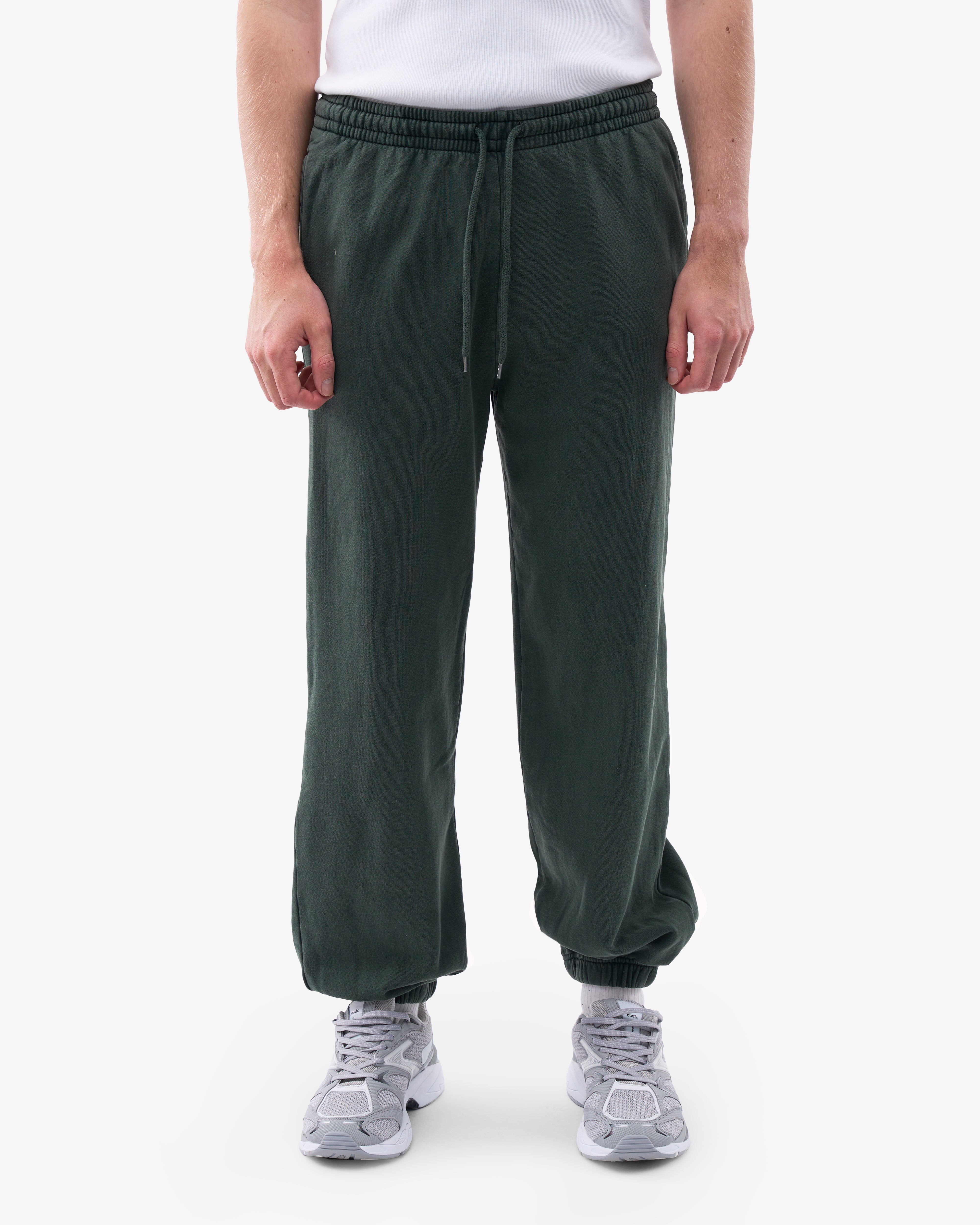Organic Relaxed Sweatpants for Women - Soft Cotton Lounge Pants with Pockets - Midnight Forest Green - Perfect for Yoga, Home & Casual Wear