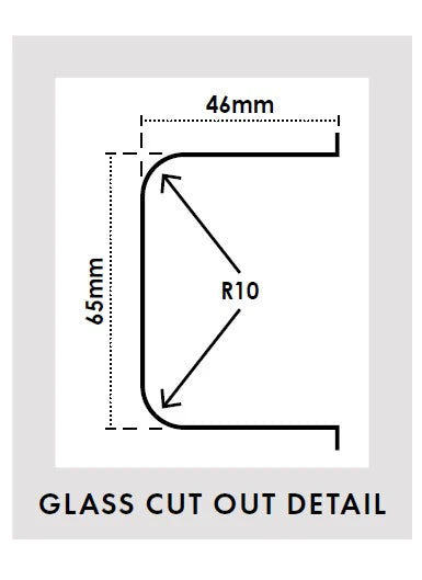 Zurich Offset Wall to Glass Hinge - Square Edge Satin Chrome Finish for Shower Doors & Glass Partitions