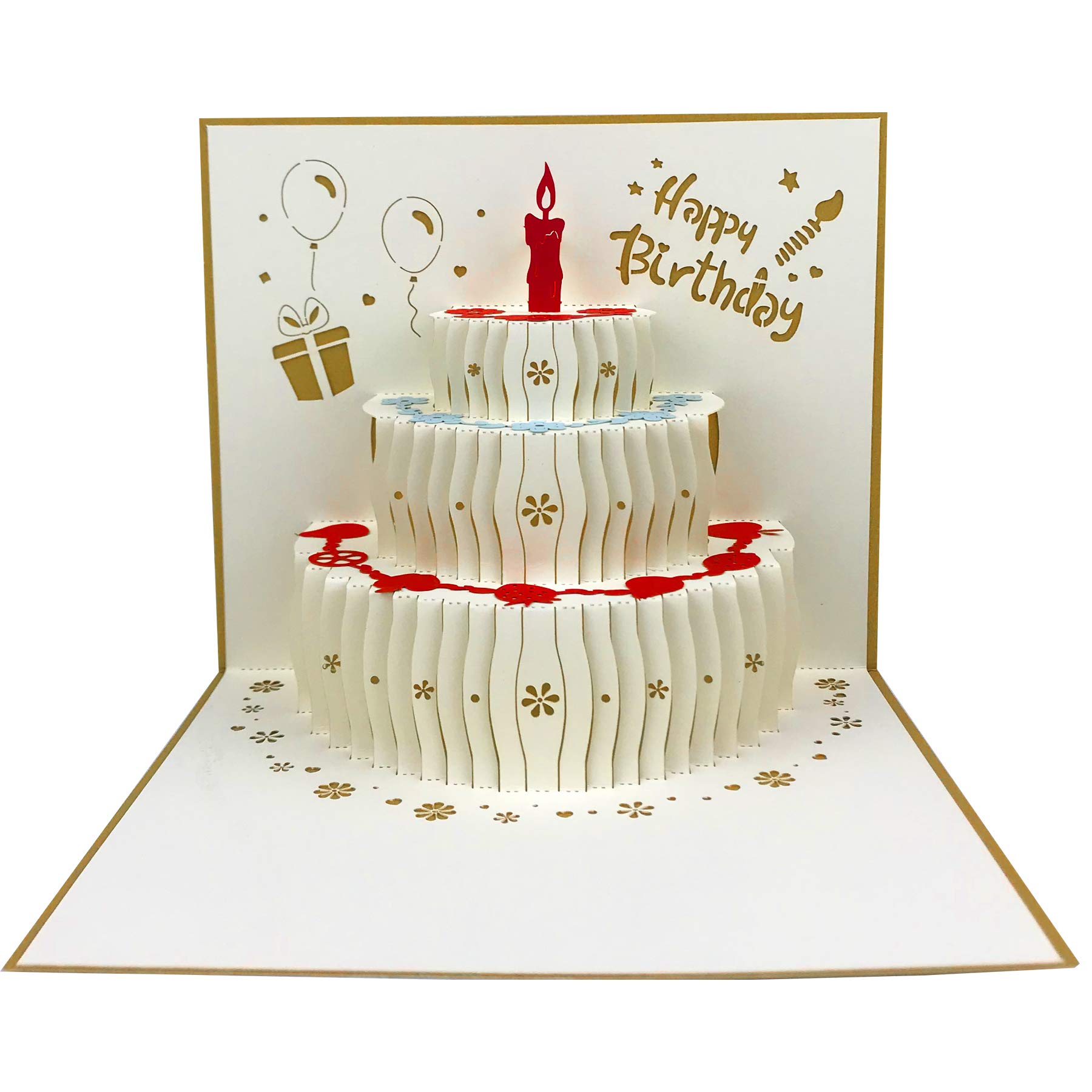 3D Pop Up Birthday Cards - Laser Cut Greeting Cards with Envelopes for Mom, Wife, Sister, Boy, Girl & Friends | Perfect for Birthdays, Anniversaries & Special Occasions